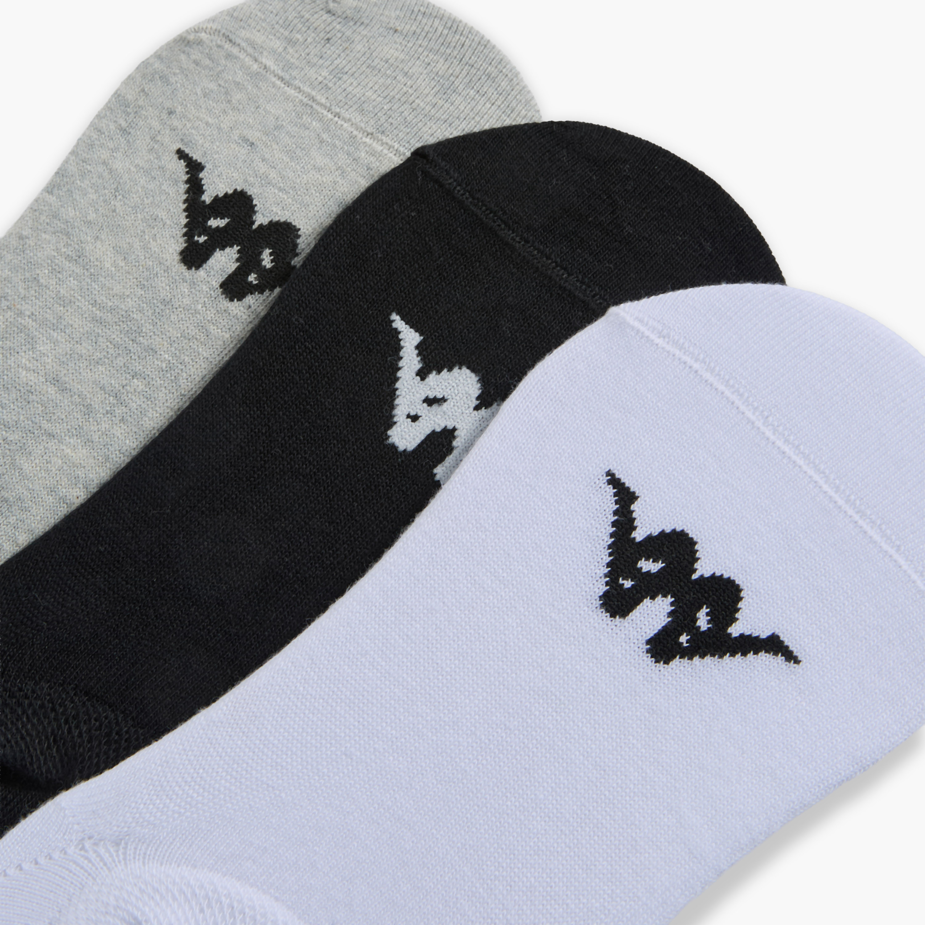 Kappa Men Non Terry Invisible Socks - Set of 3-men-socks-image-5