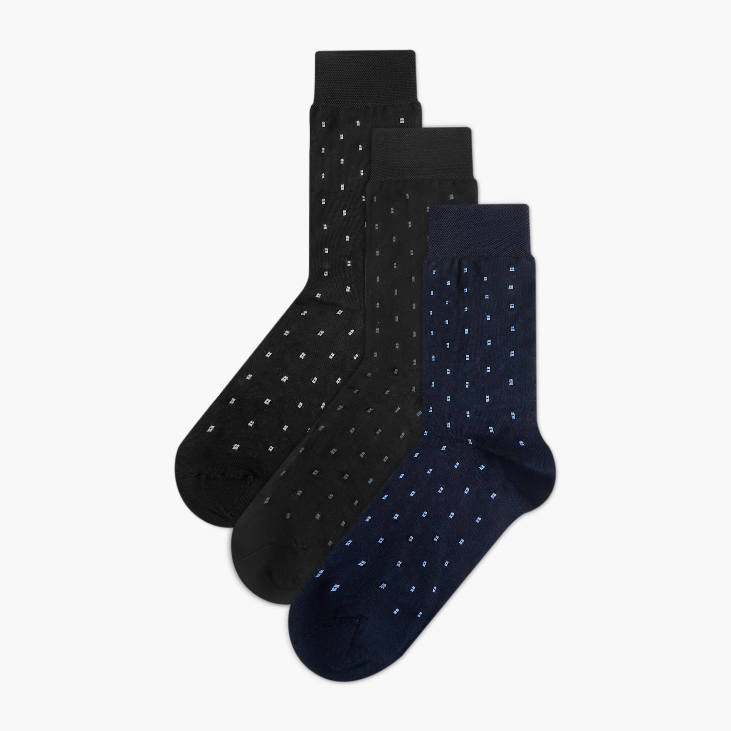 جوارب رجالي طويلة بدون تيري - 3 أزواج-men-socks-image-1
