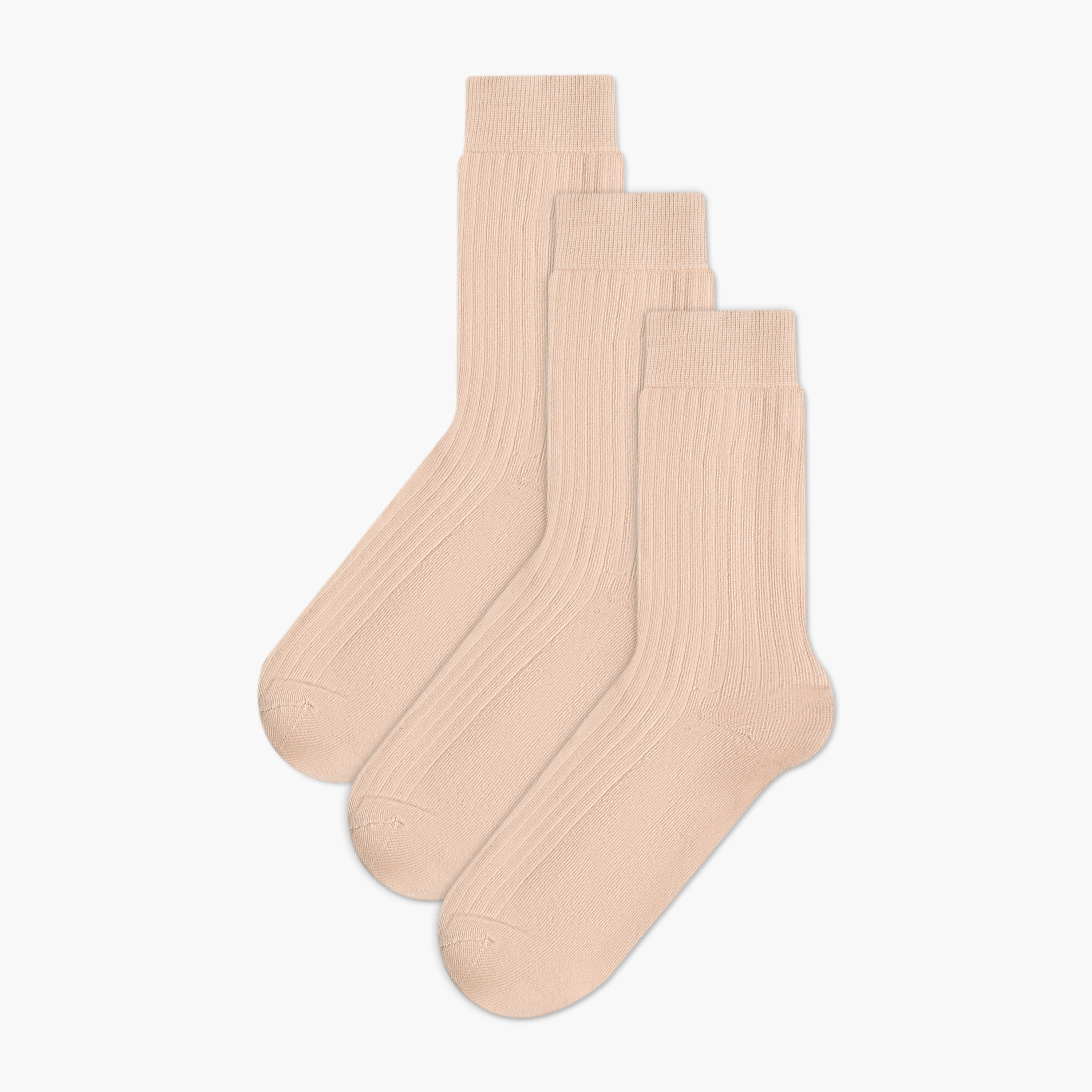Men Socks Non Terry Ribbed Crew Length - Set of 3-men-socks-image-1