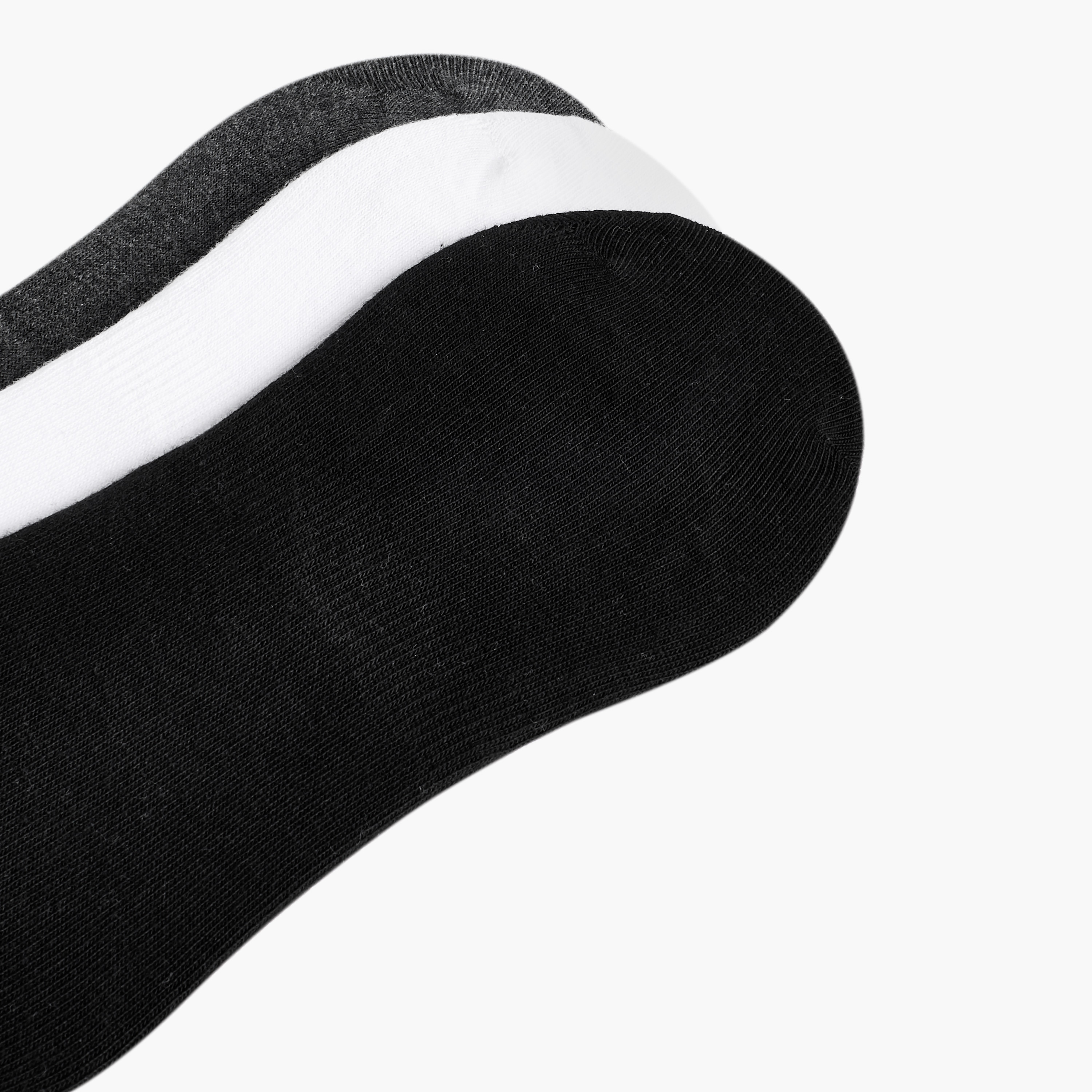 طقم جوارب غير مرئية بدون تيري 3 أزواج للرجال-men-socks-image-3