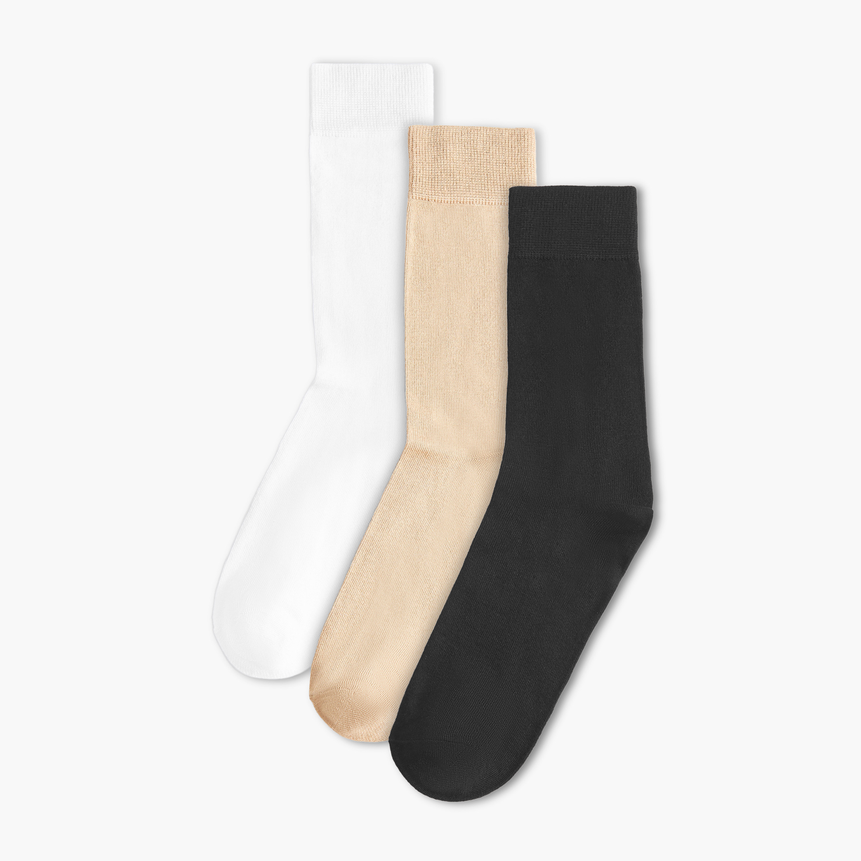 Men Crew Length Socks Non-Terry - Set of 3-men-socks-image-1