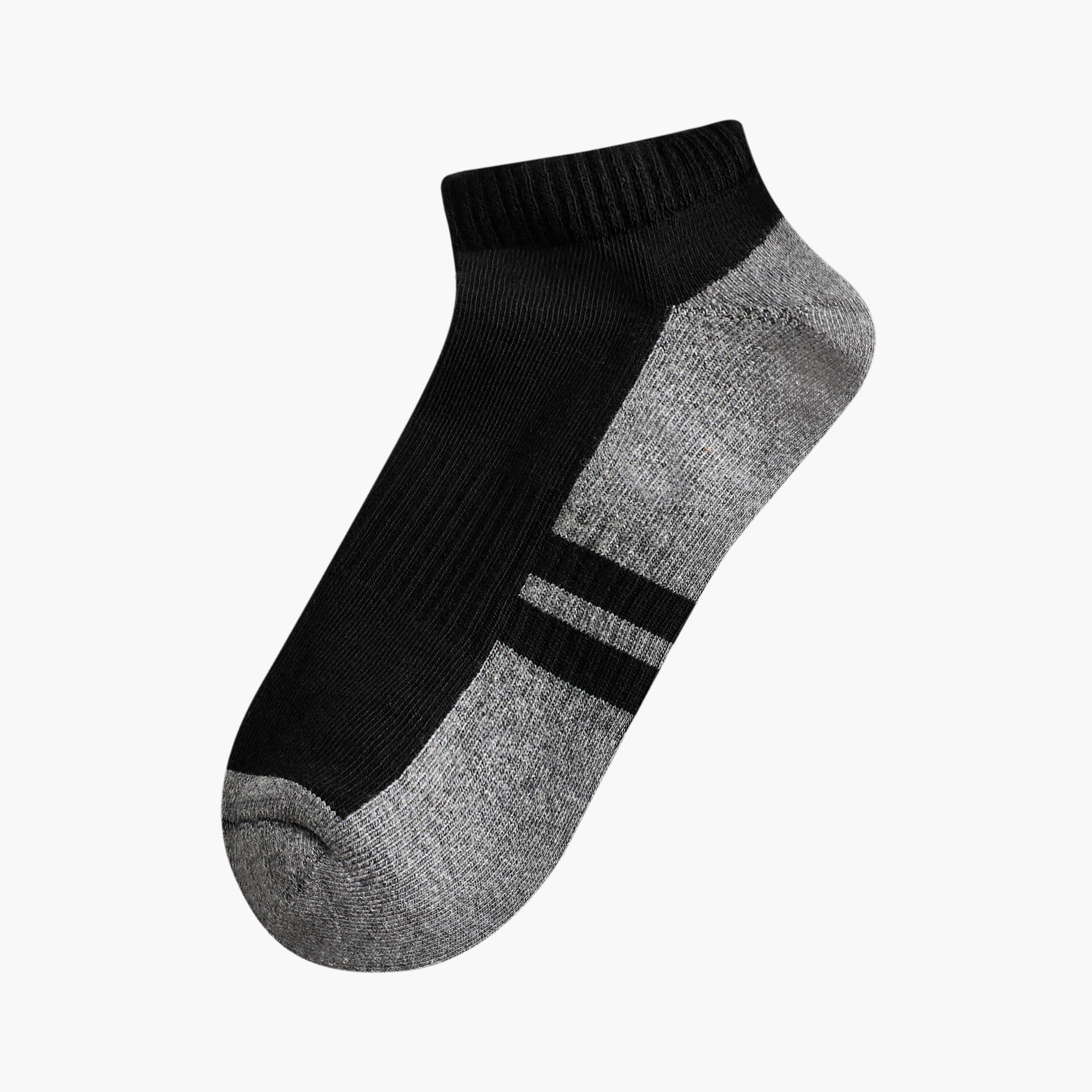طقم جوارب نصف تيري 3 أزواج بطول الكاحل للرجال-men-socks-image-2
