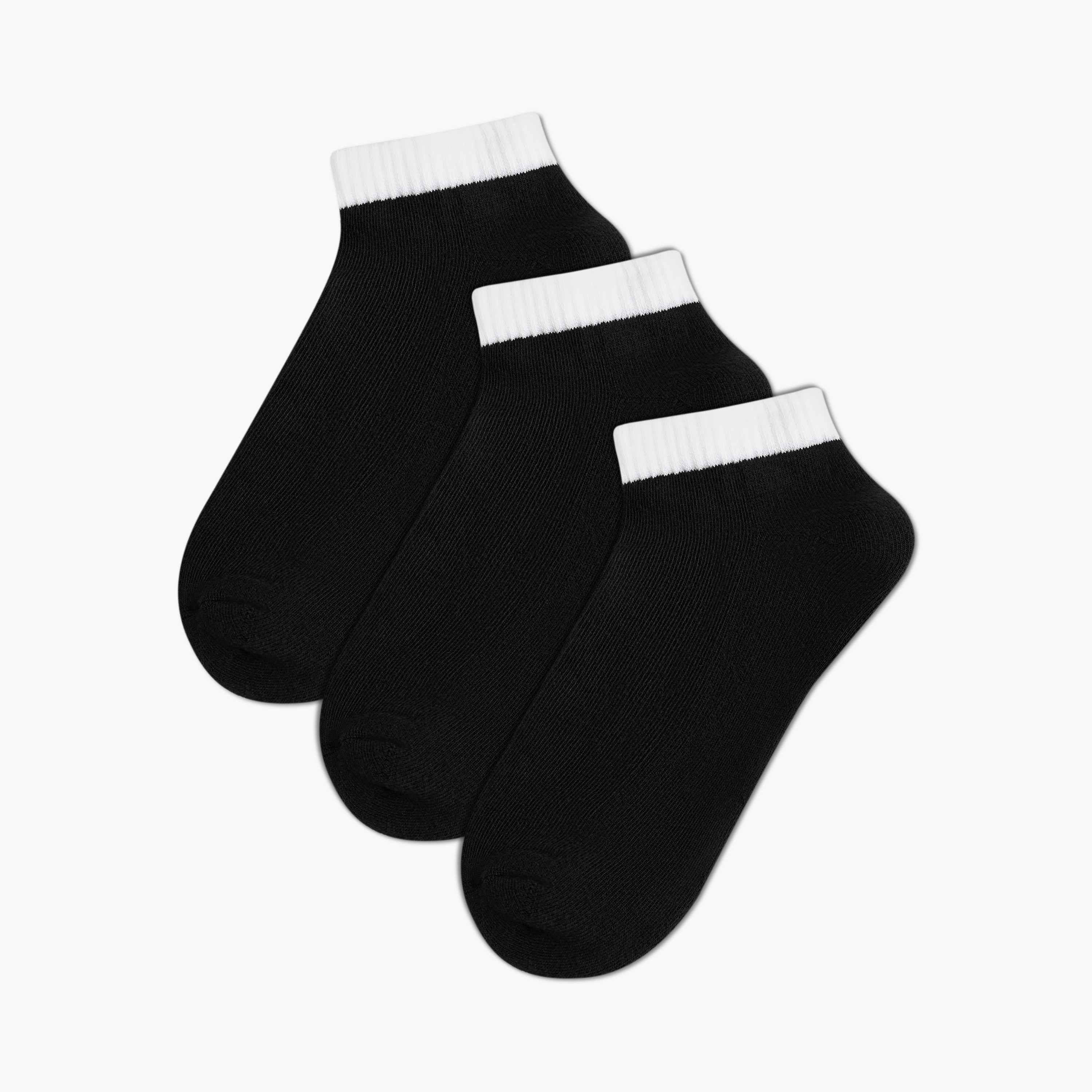 Men Socks Ankle Length Half Terry - Set of 3-men-socks-image-1