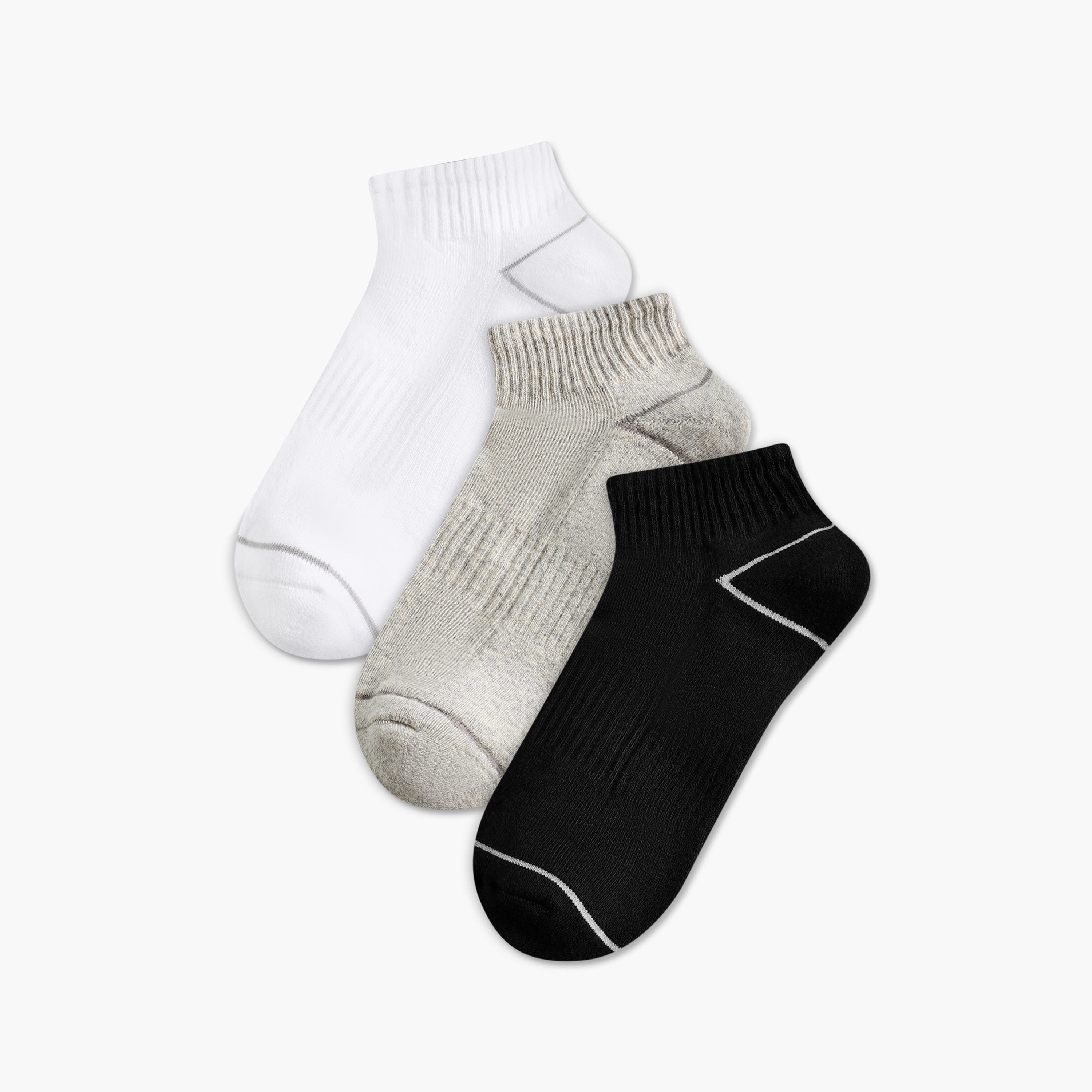 Men Socks Ankle Length Half Terry - Set of 3-men-socks-image-1