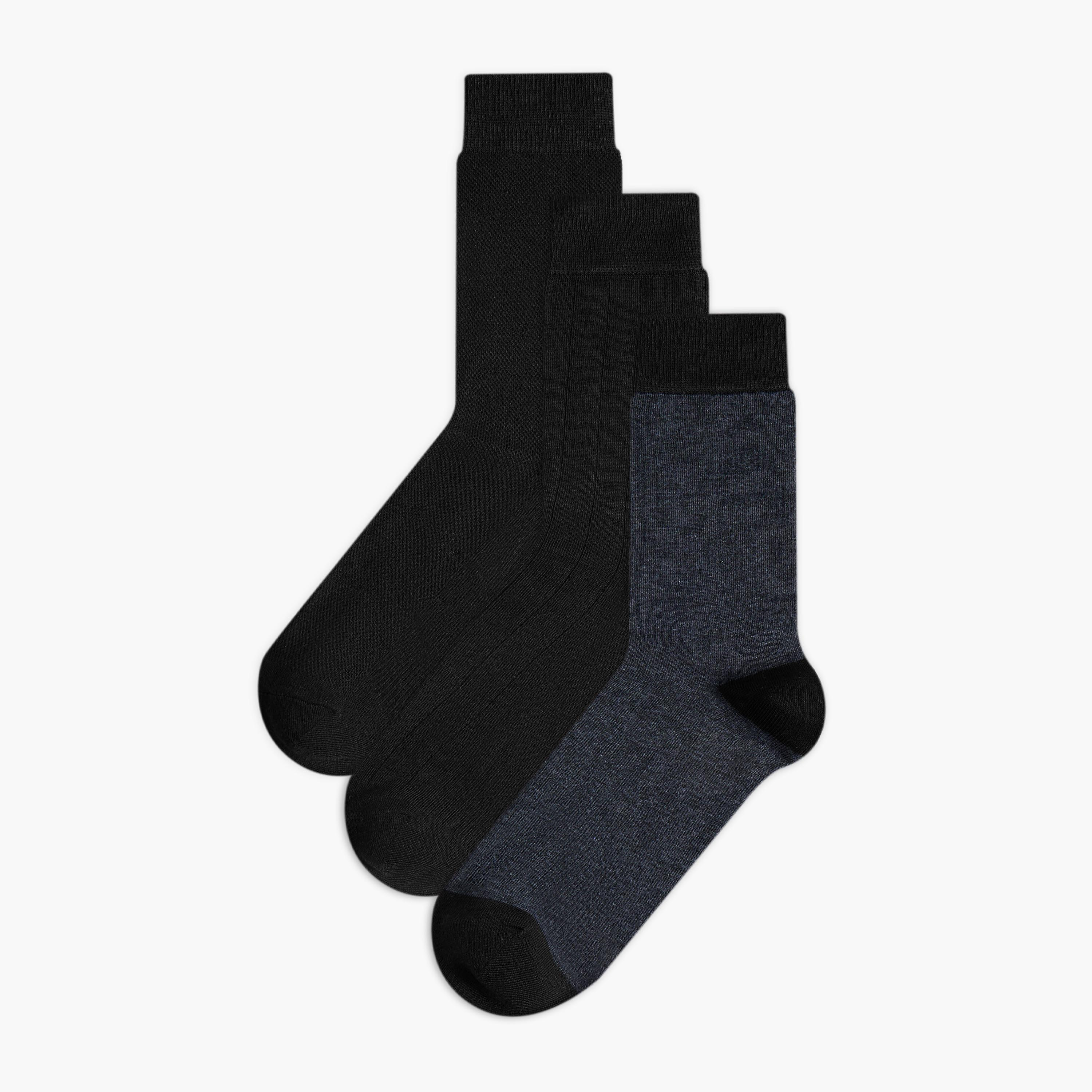 Men Socks Crew Length - Set of 3-men-socks-image-1
