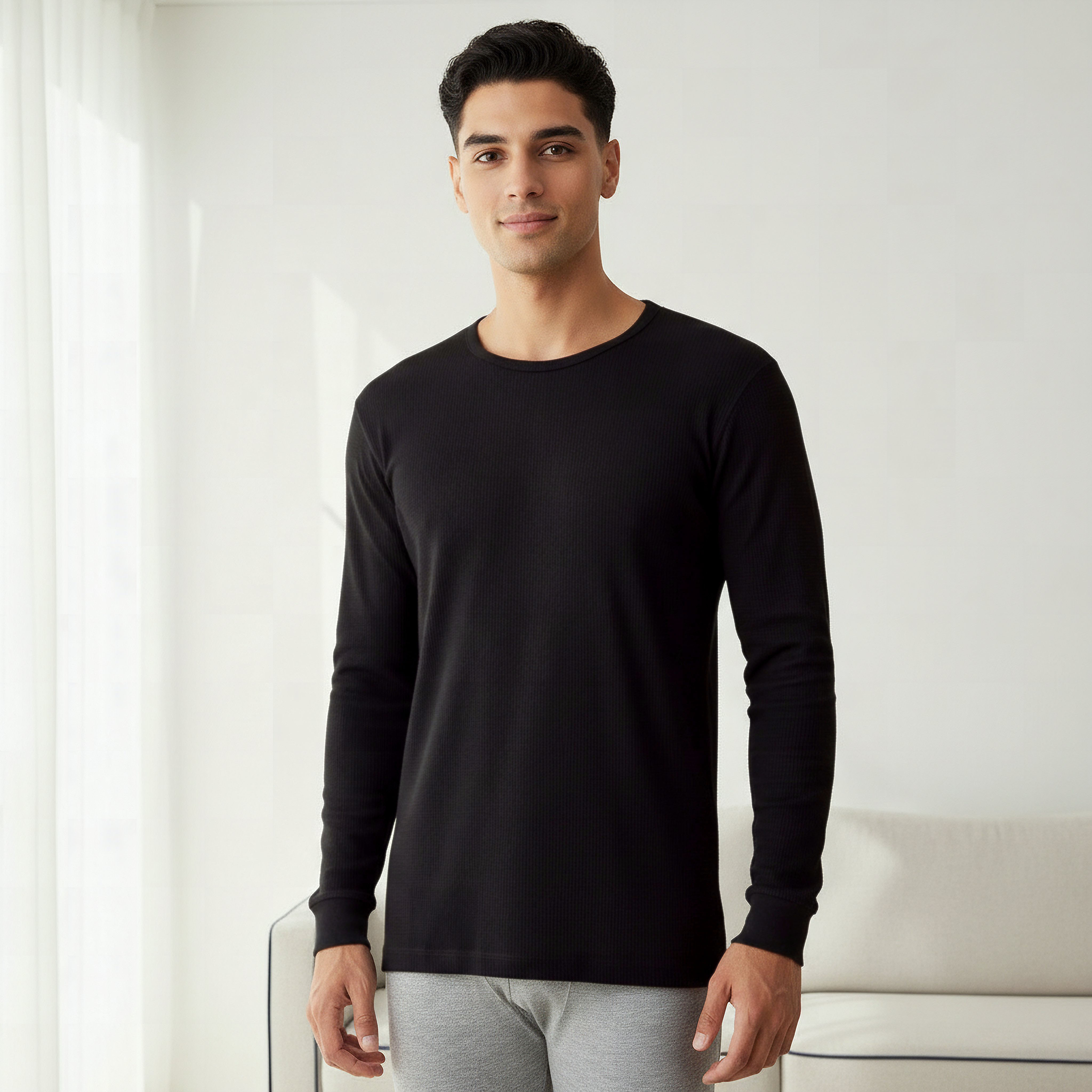 تيشيرت رجالي حراري قطن-men-clothing-innerwear-thermals-image-1