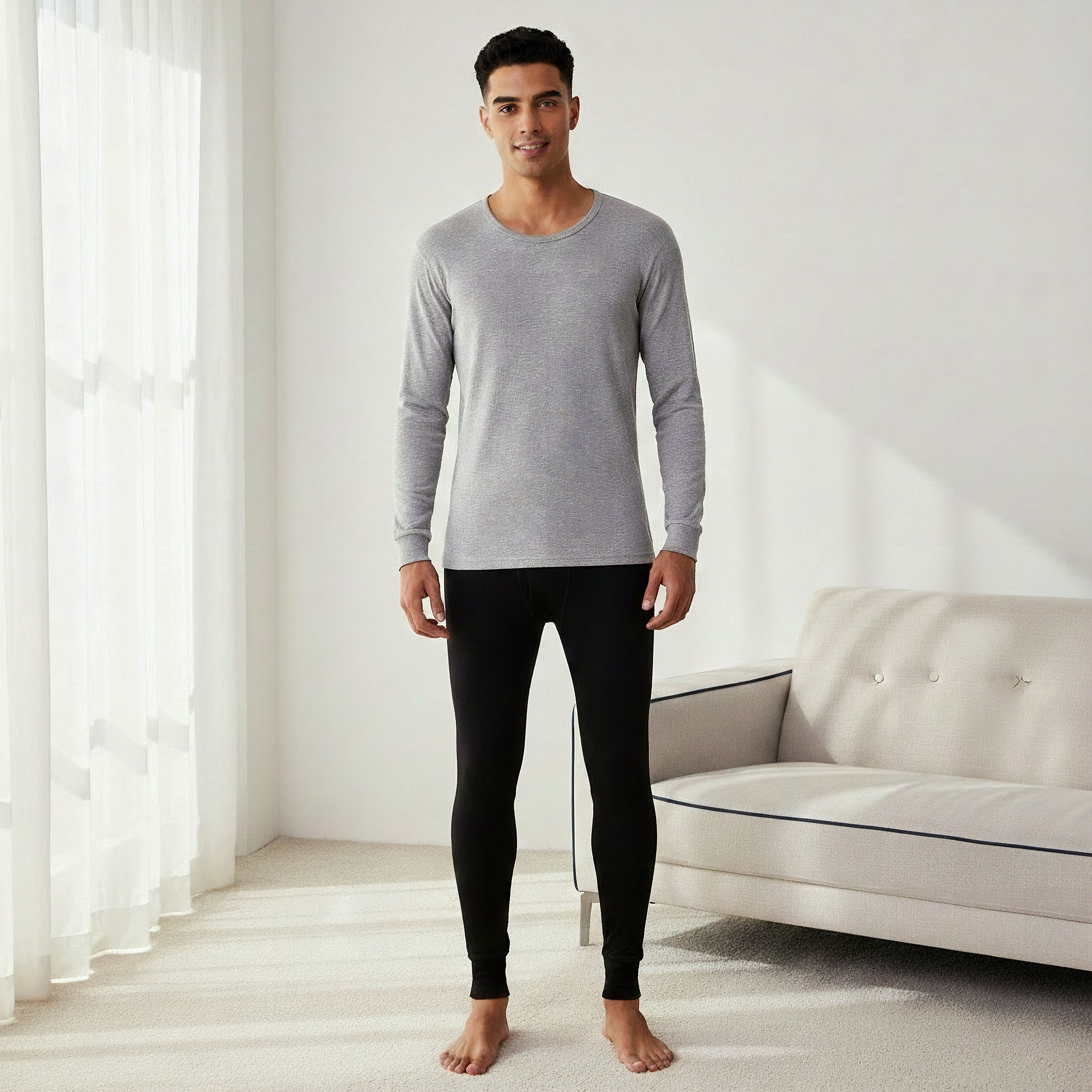 Men Cotton Thermal T-shirt-men-clothing-innerwear-thermals-image-3