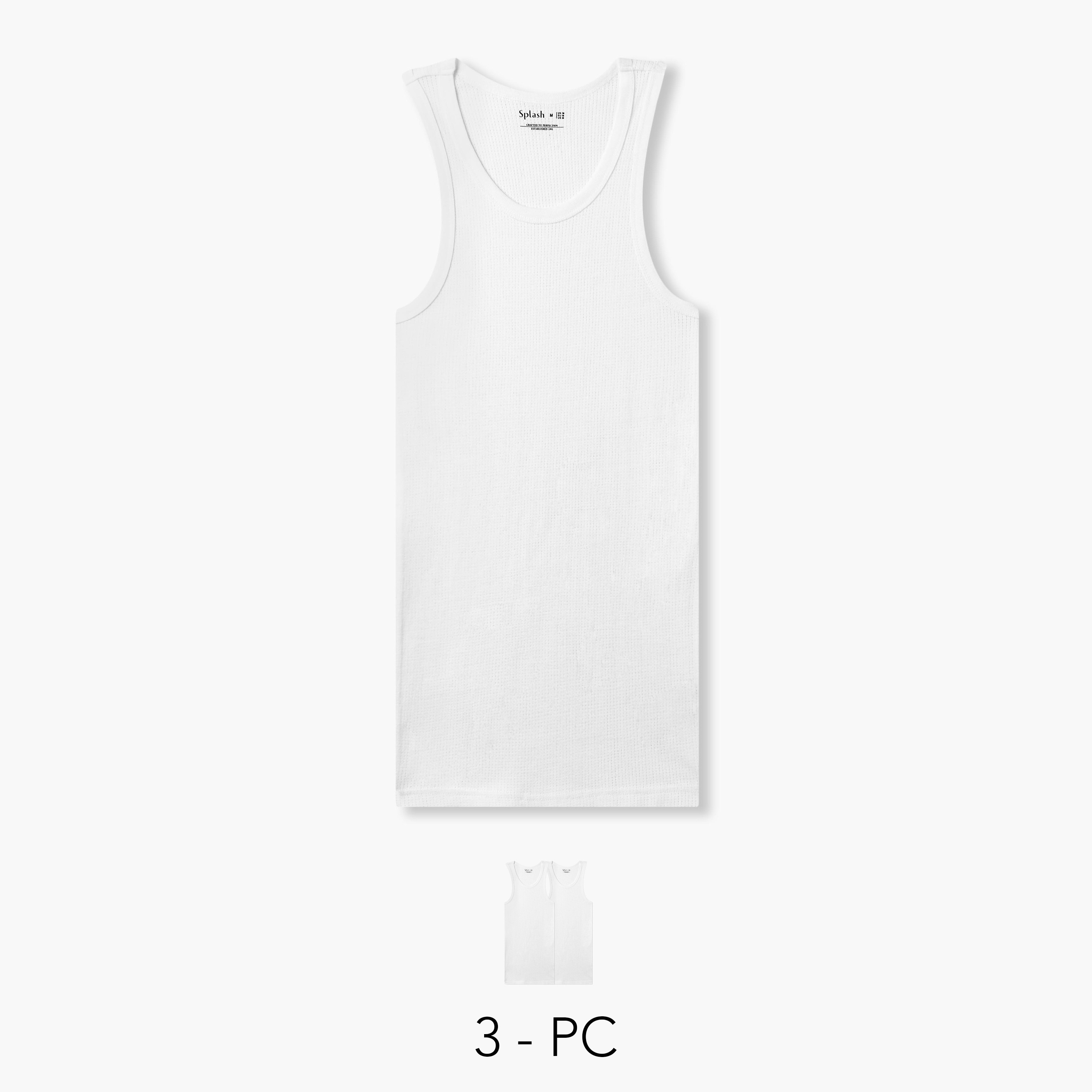 Men Ribbed Cotton Vest - Pack of 3-men-clothing-innerwear-vests-image-1