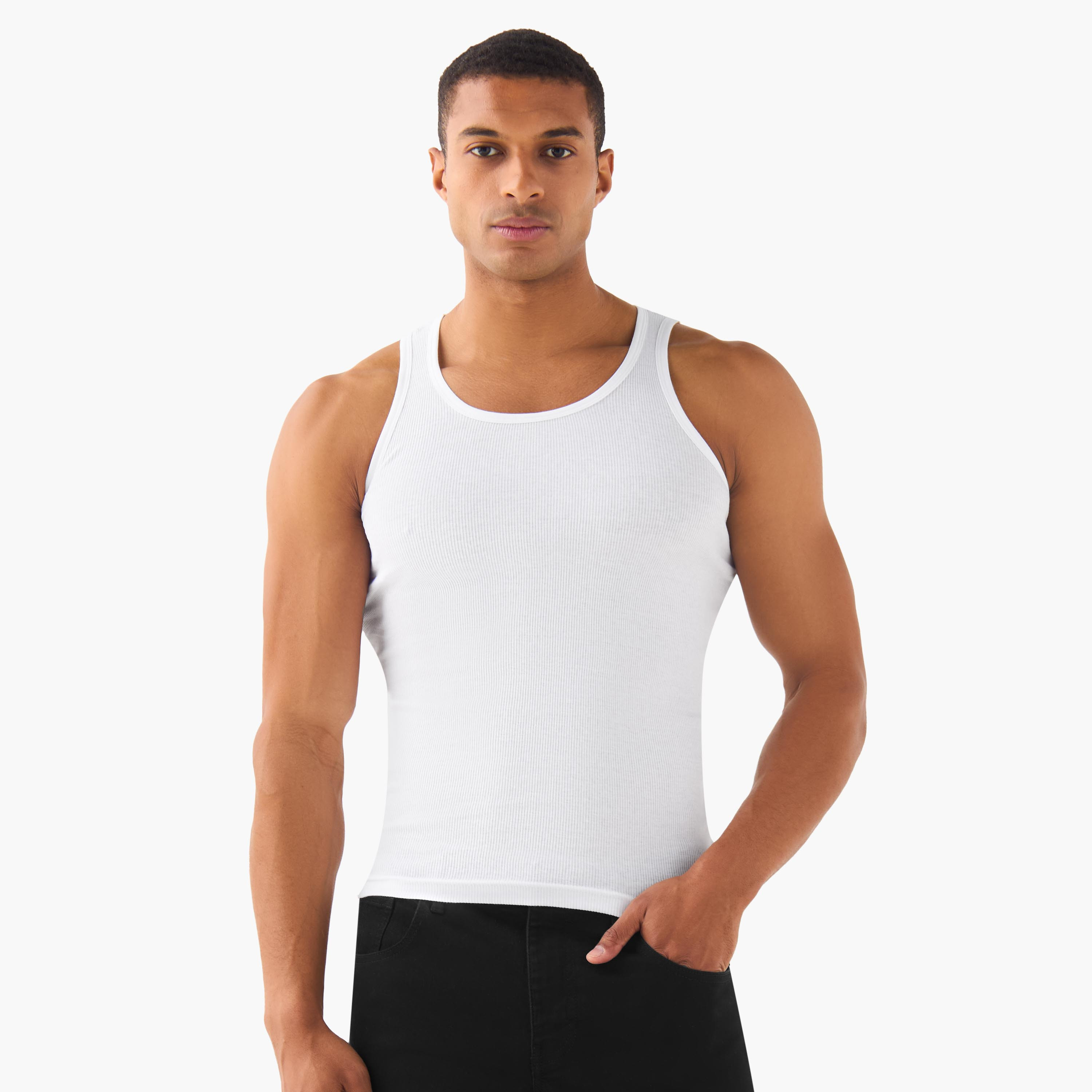 Men Ribbed Cotton Vest - Pack of 3-men-clothing-tshirtsandpolos-vests-image-3