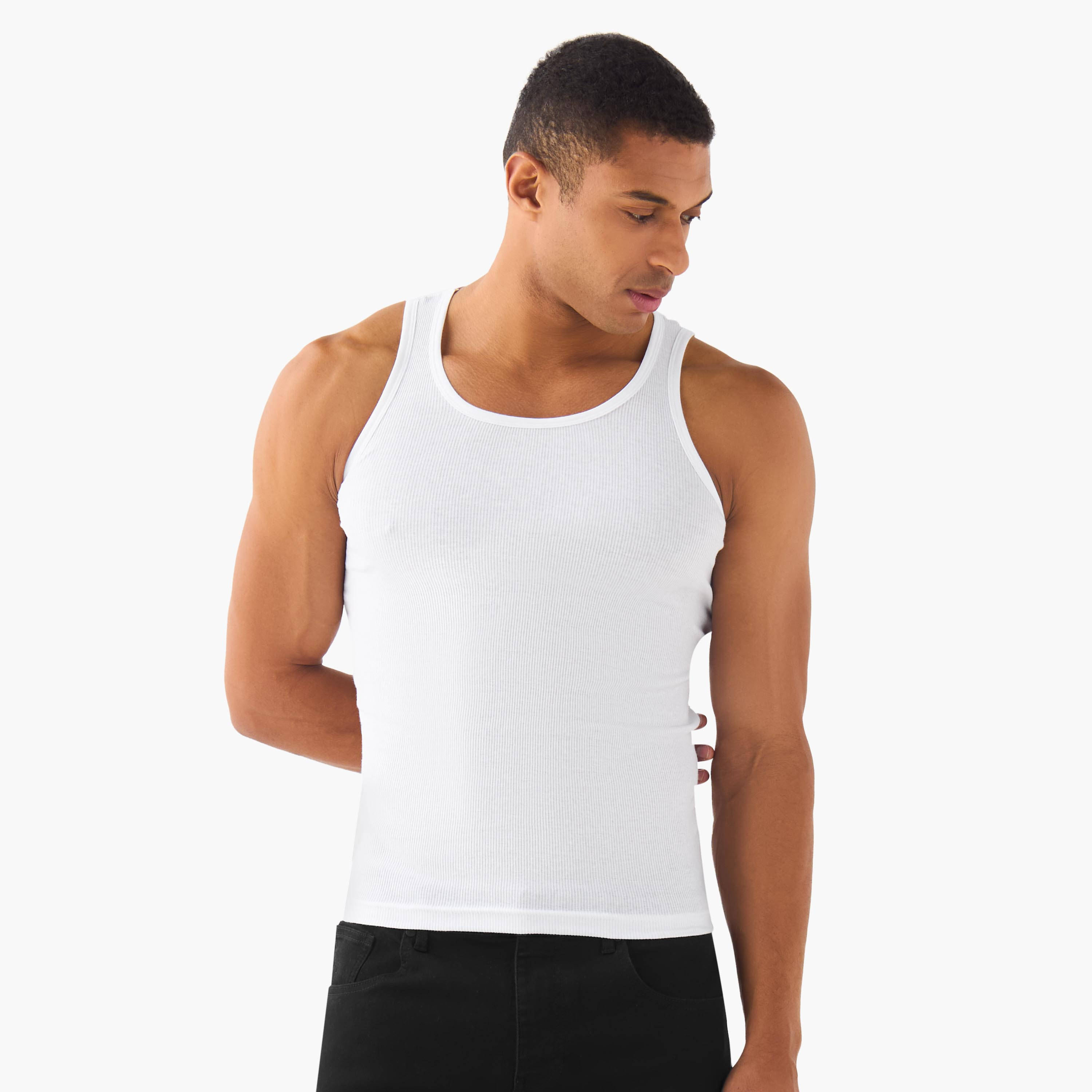 Men Ribbed Cotton Vest - Pack of 3-men-clothing-tshirtsandpolos-vests-image-4