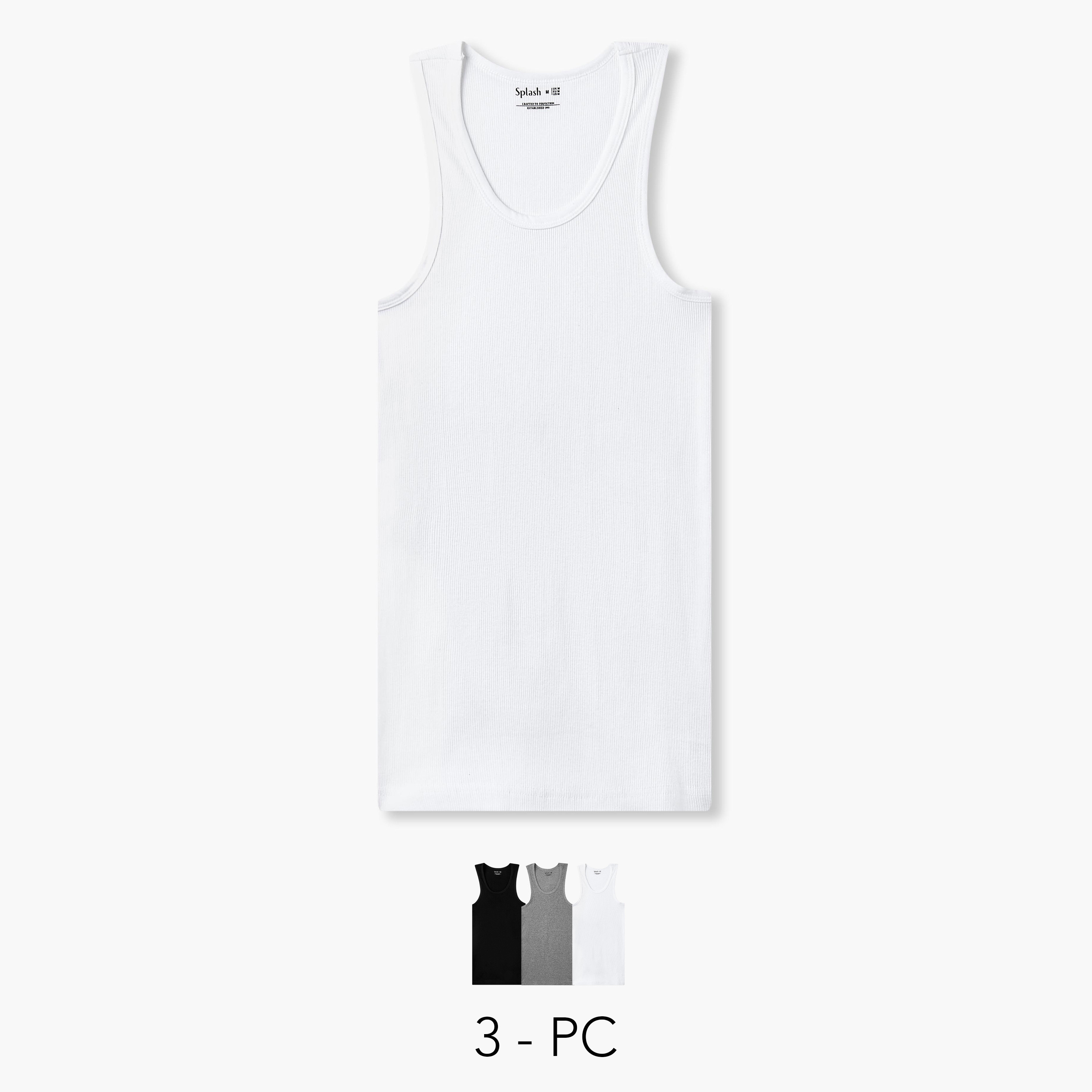 Men Ribbed Cotton Vest - Pack of 3-men-clothing-innerwear-vests-image-1