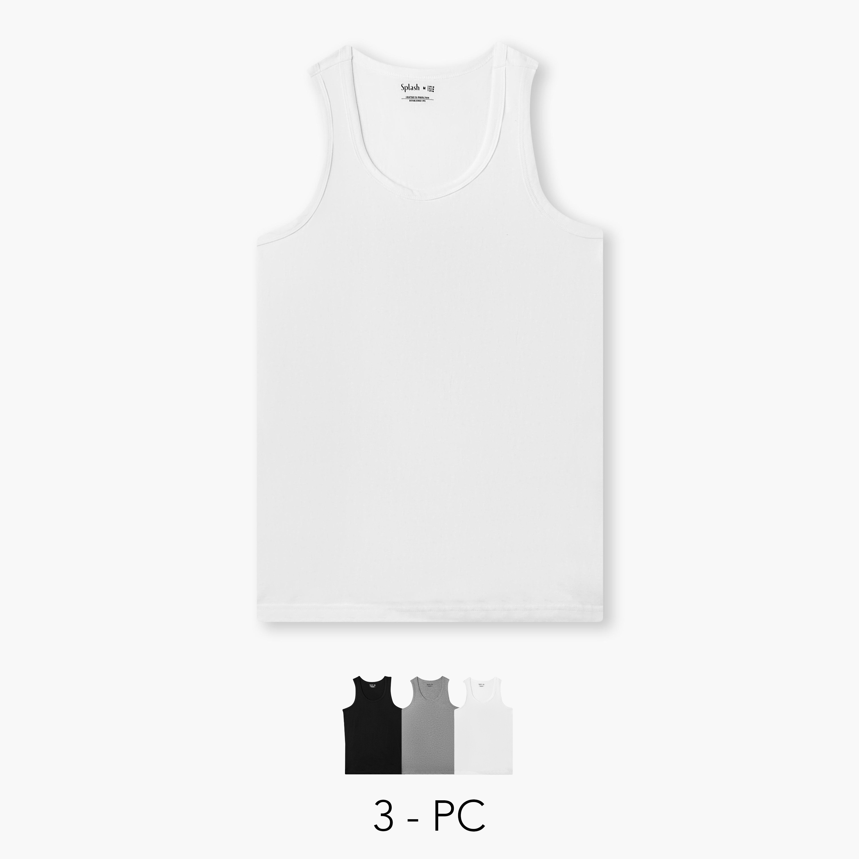 Men Ribbed Cotton Vest - Pack of 3-men-clothing-innerwear-vests-image-1