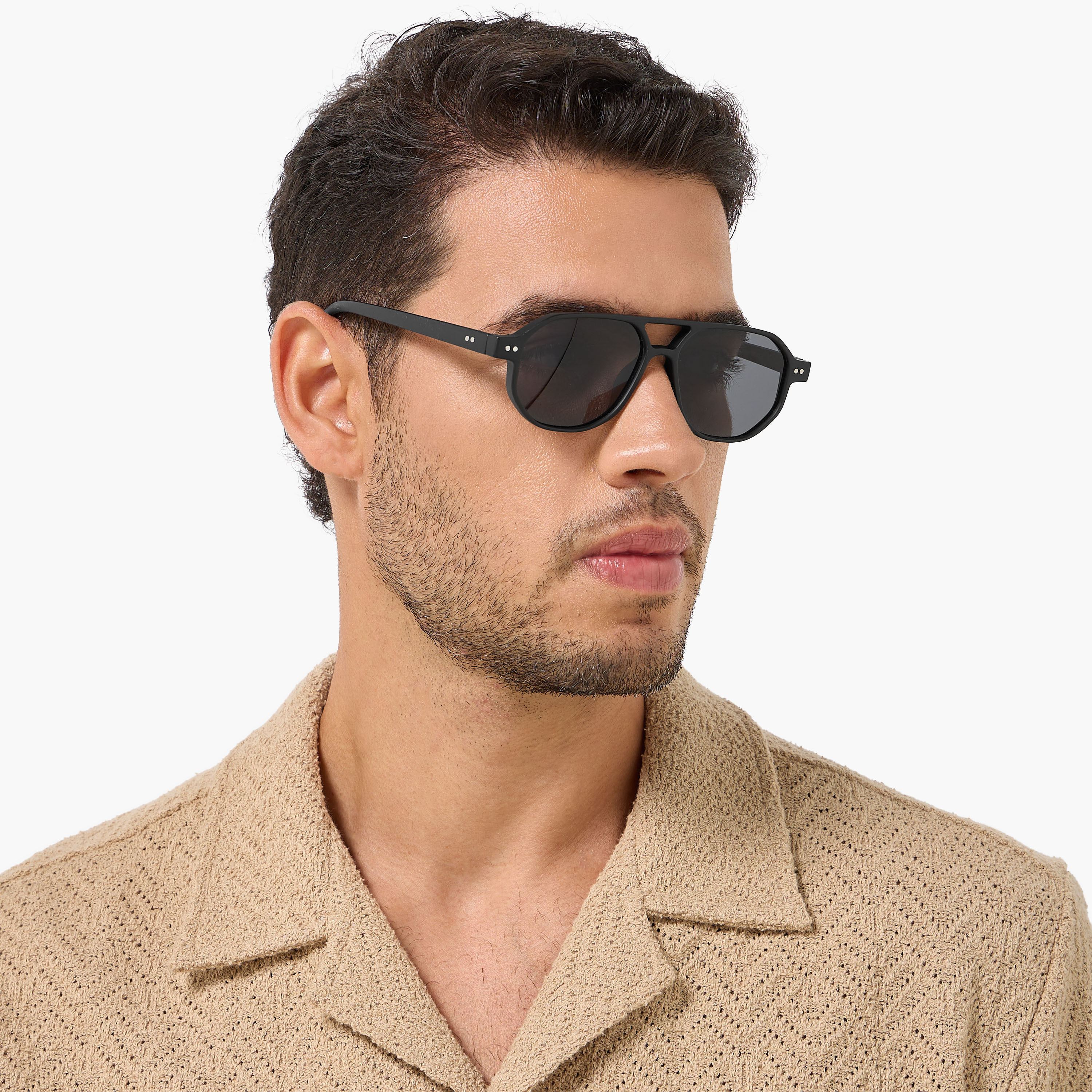 Men Black Lens Sunglasses-men-sunglasses-image-2