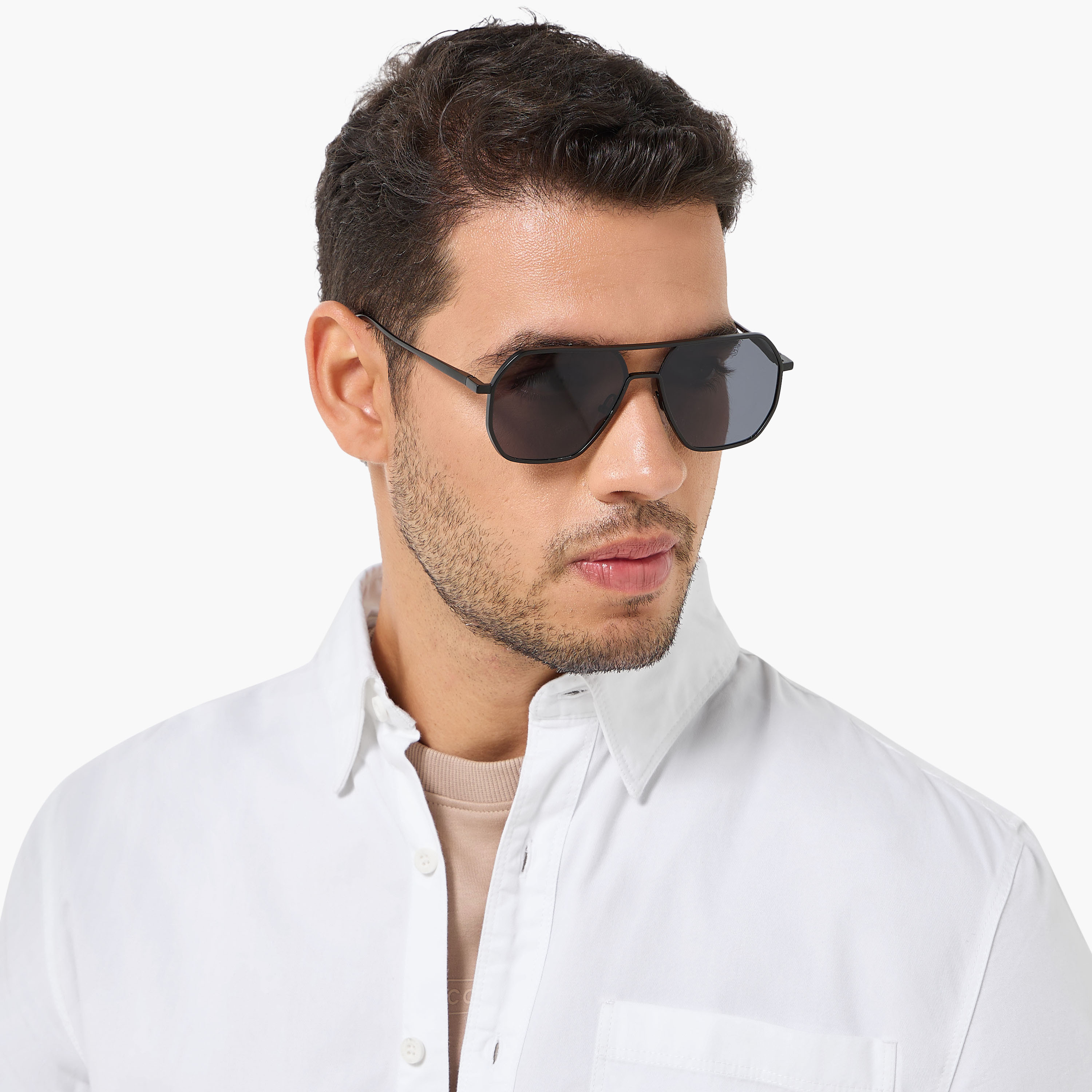 Men Black Lens Sunglasses-men-sunglasses-image-2