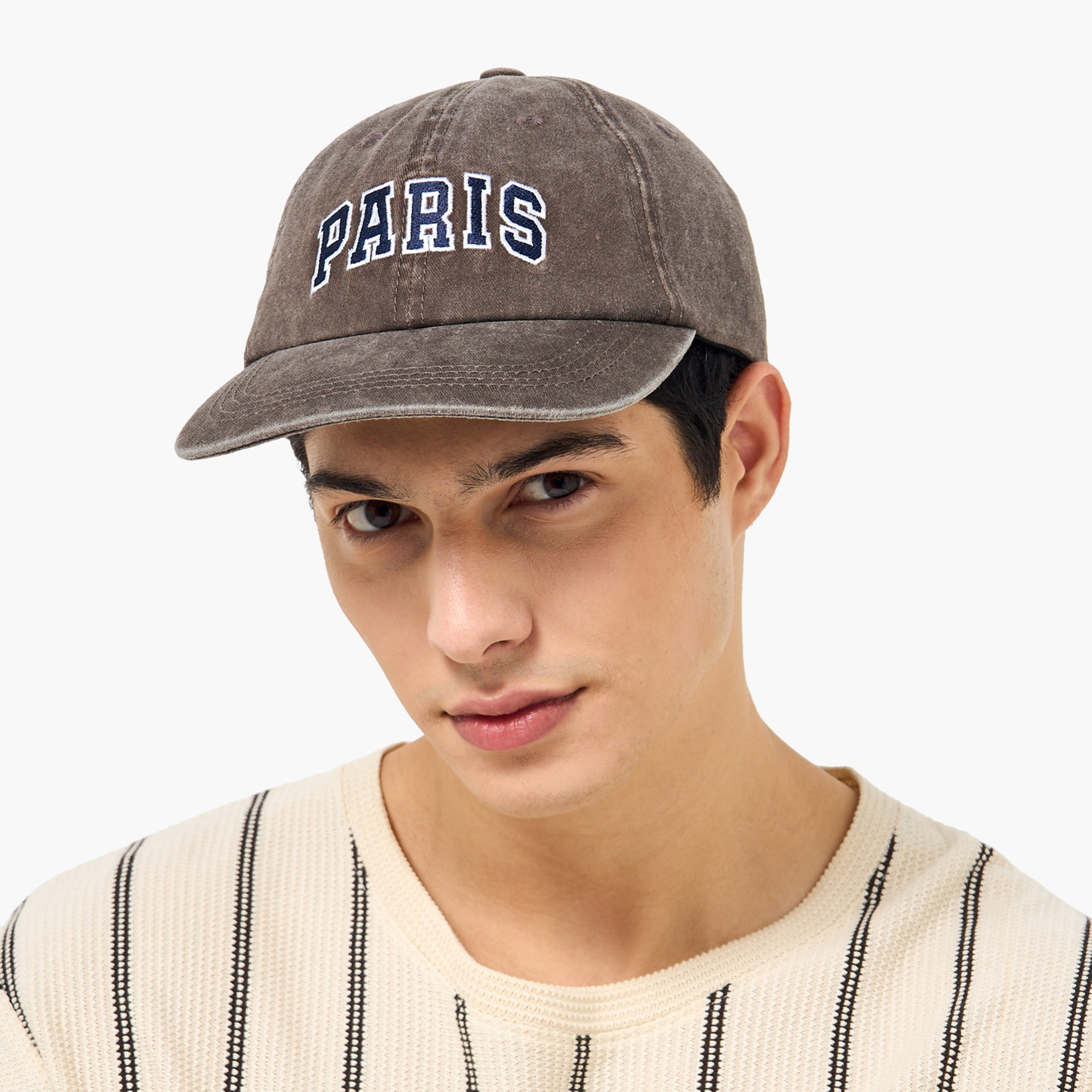 Men Cap with Paris Embroidery Design-men-caps-image-2