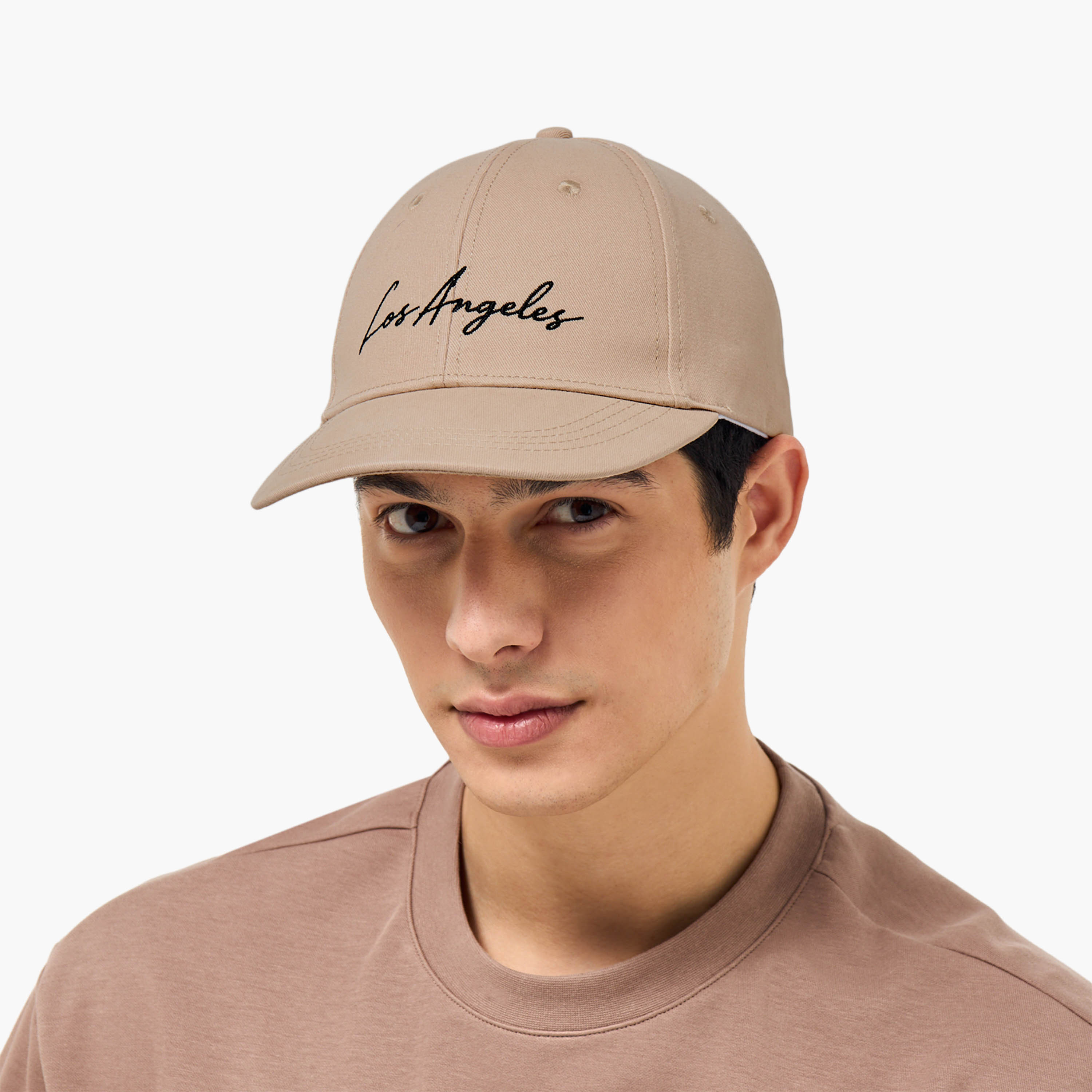 Men Cap with Los Angeles Embroidery Design-men-caps-image-2