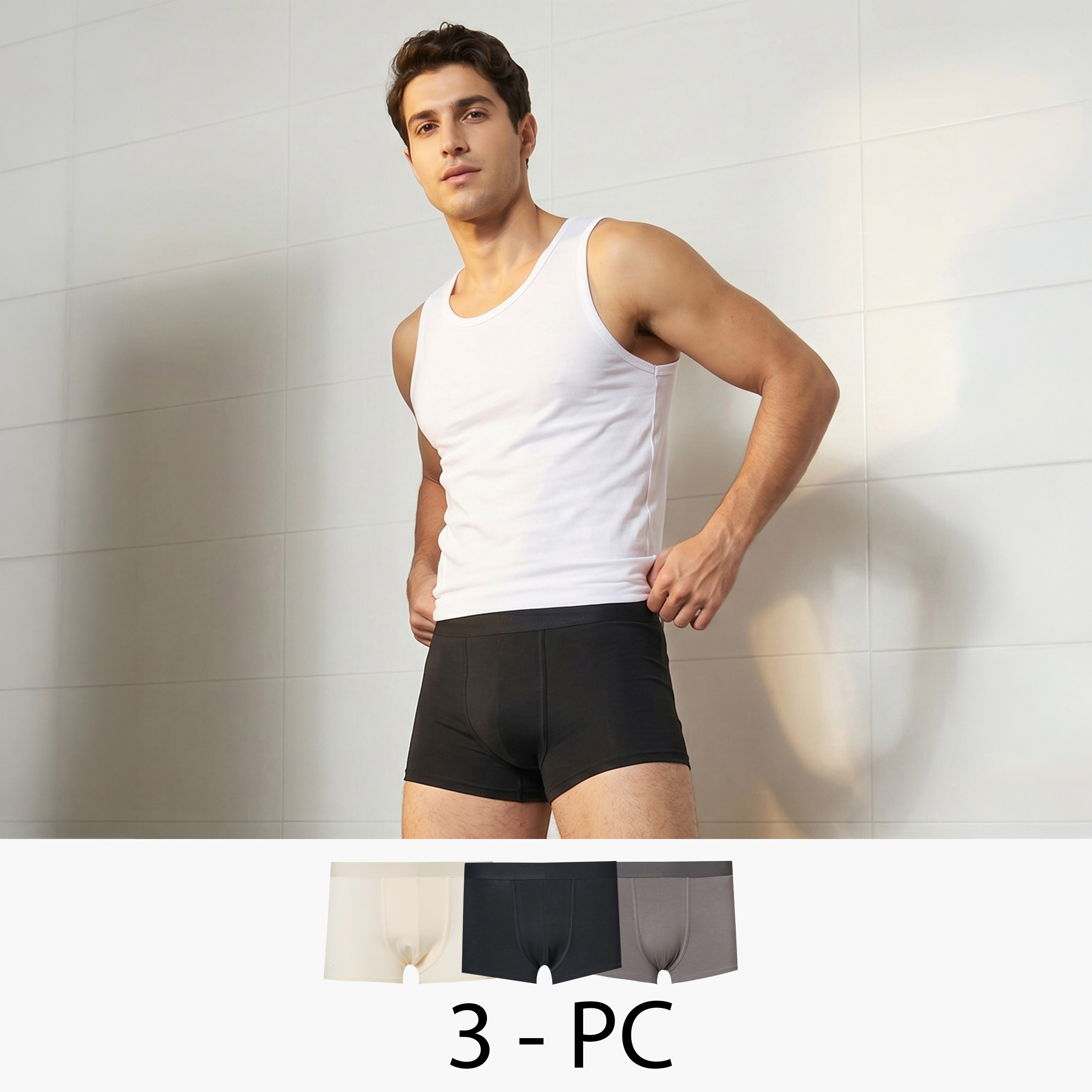 طقم سراويل ترانك داخلية 3 قطع بارزة الملمس-men-clothing-innerwear-underwear-image-1