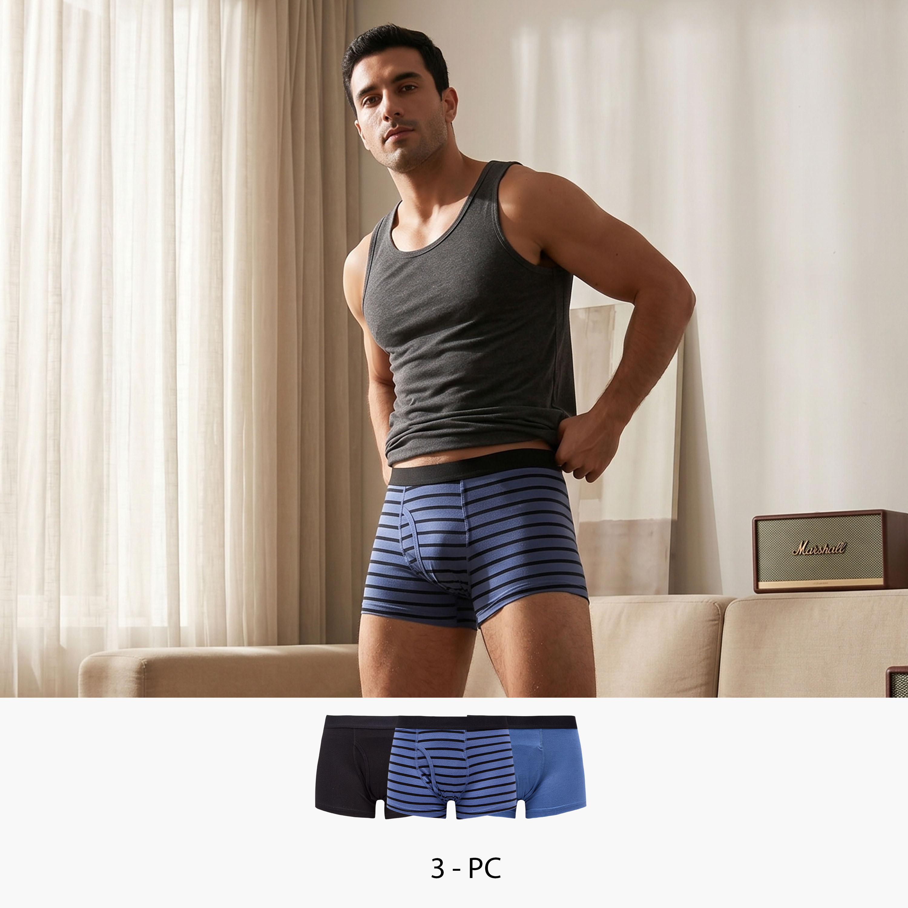 Striped Trunks Pack of 3-men-clothing-innerwear-underwear-image-1
