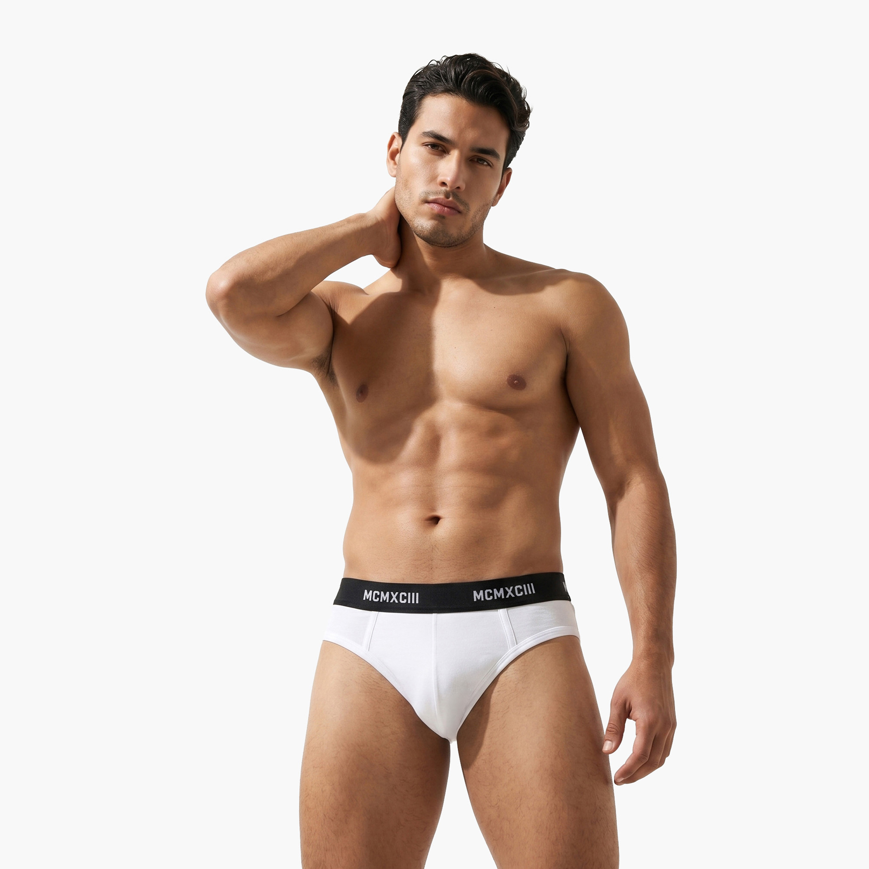 سراويل قطنية مريحة بخصر مطاطي طقم 3 قطع-men-clothing-innerwear-underwear-image-2