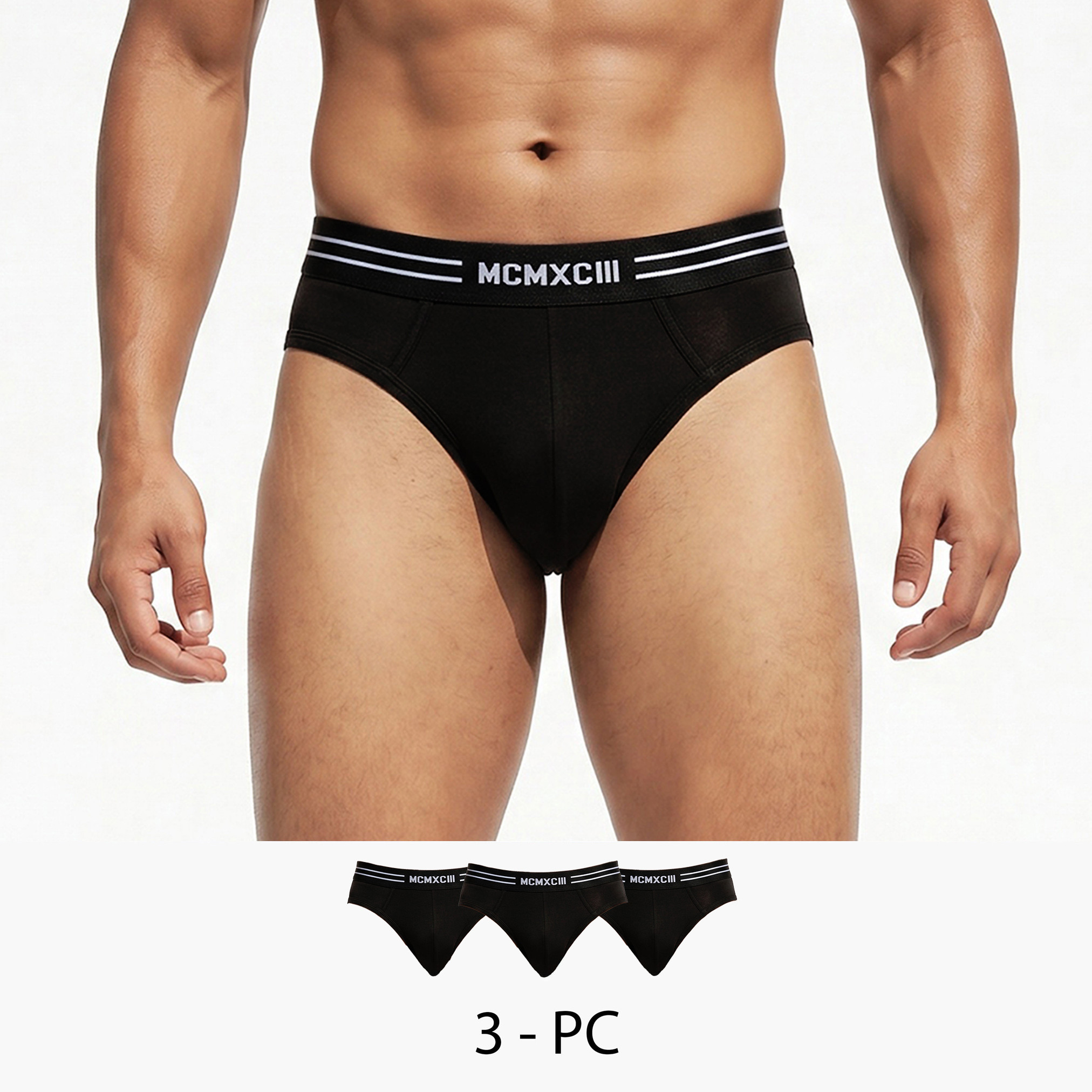 Printed Waistband Cotton Briefs - Pack of 3-men-clothing-innerwear-underwear-image-1