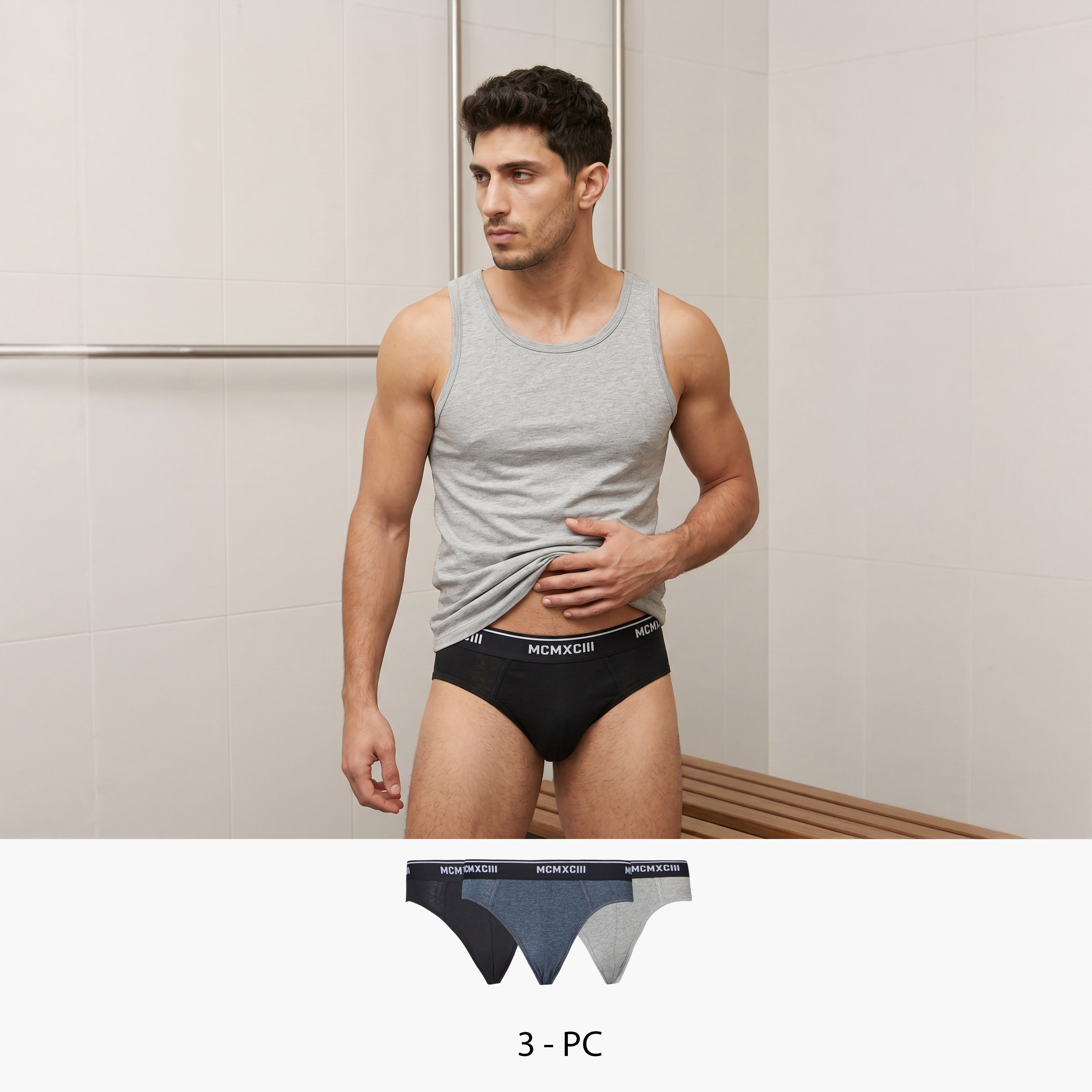 سروايل بوكسر قطن بخصر بطبعات - طقم 3 قطع-men-clothing-innerwear-underwear-image-1