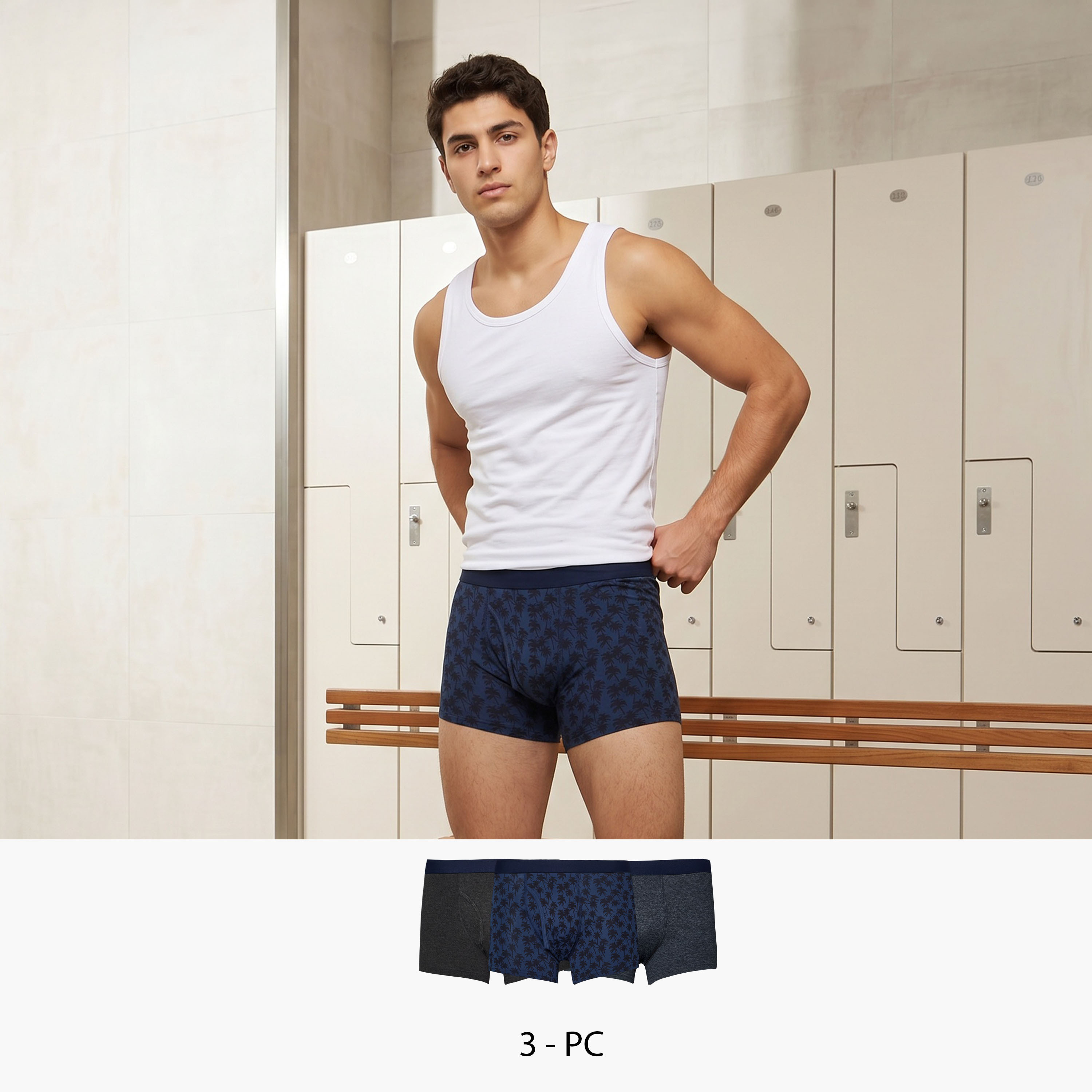 Assorted Cotton Trunks - Pack of 3-men-clothing-innerwear-underwear-image-1