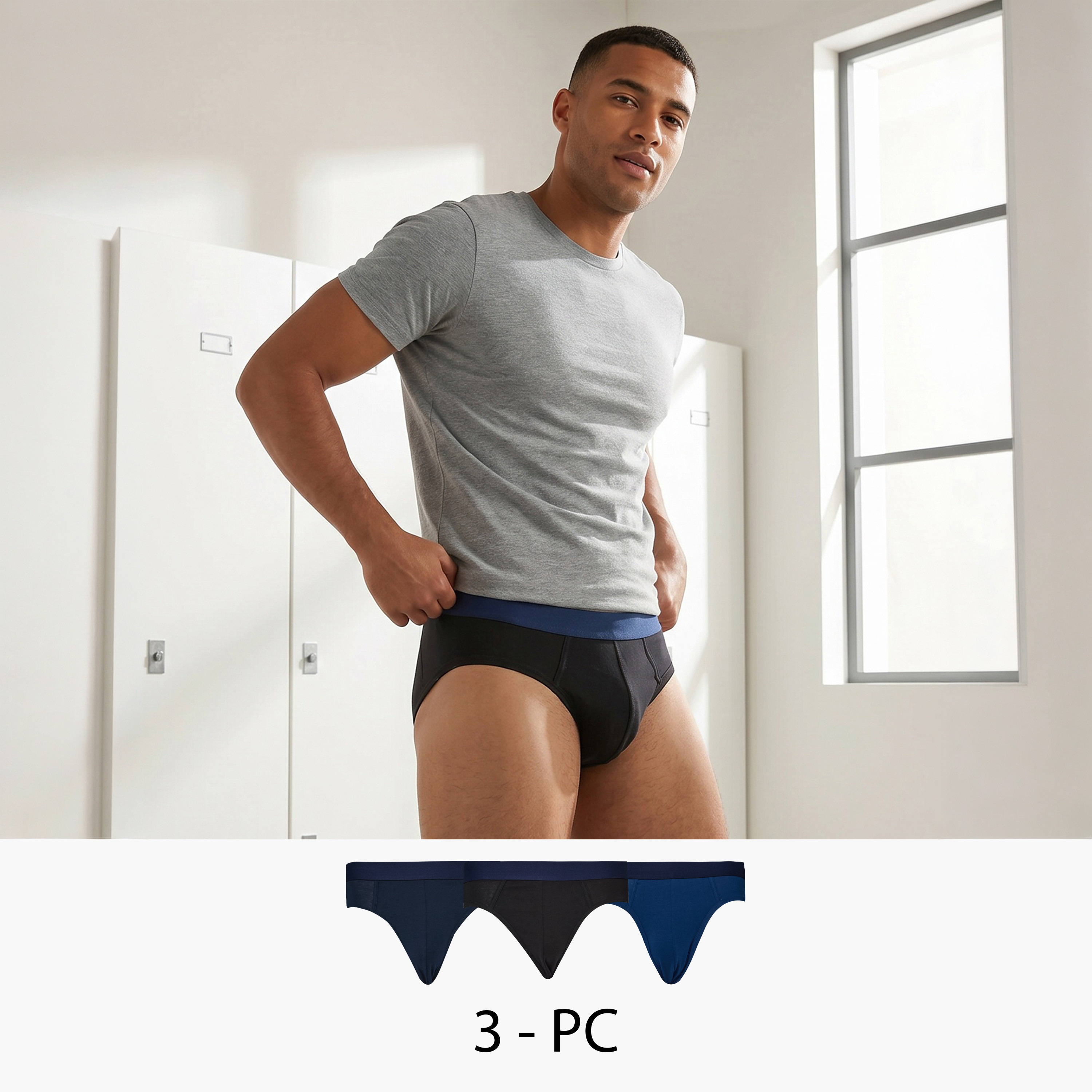 Assorted Cotton Briefs - Pack of 3-men-clothing-innerwear-underwear-image-1
