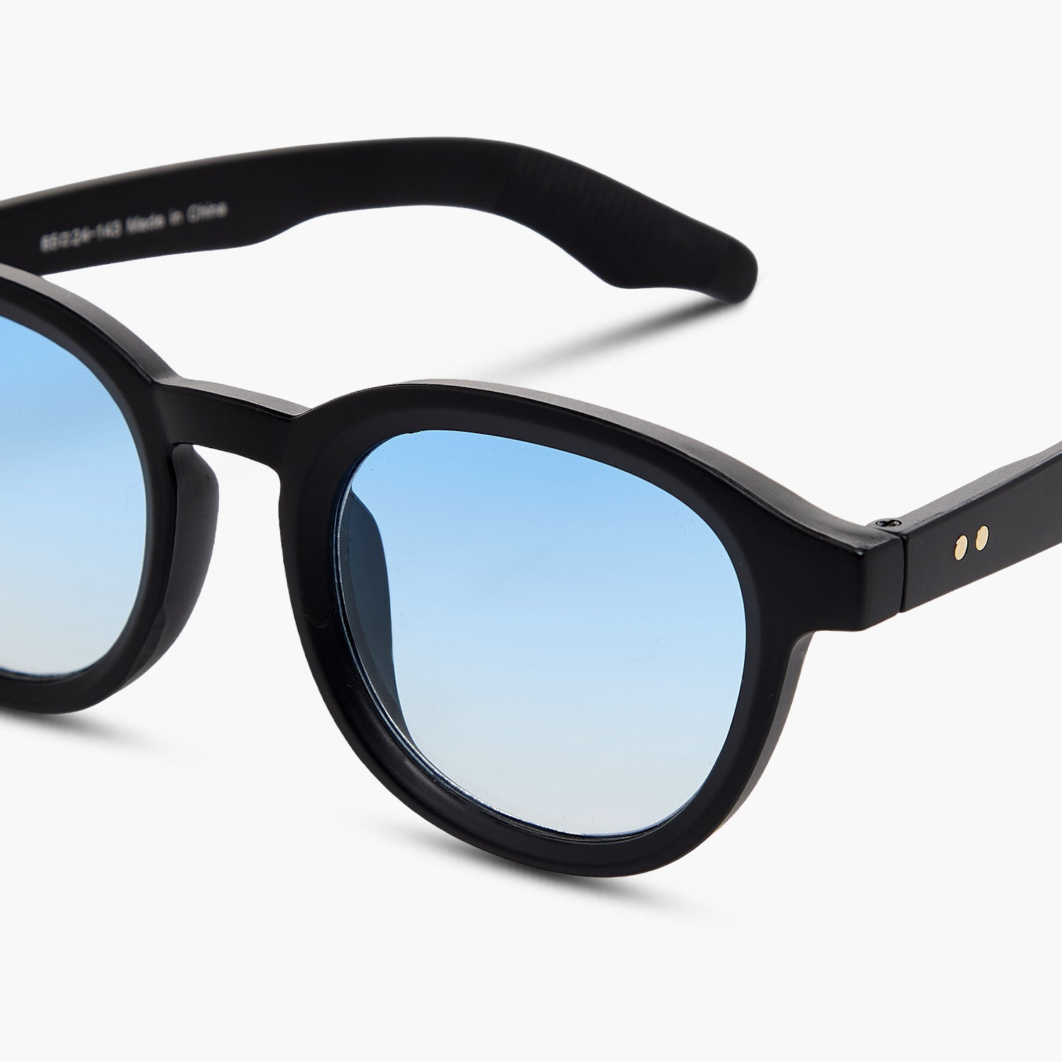 Men Round Blue Lens Sunglasses-men-sunglasses-image-5