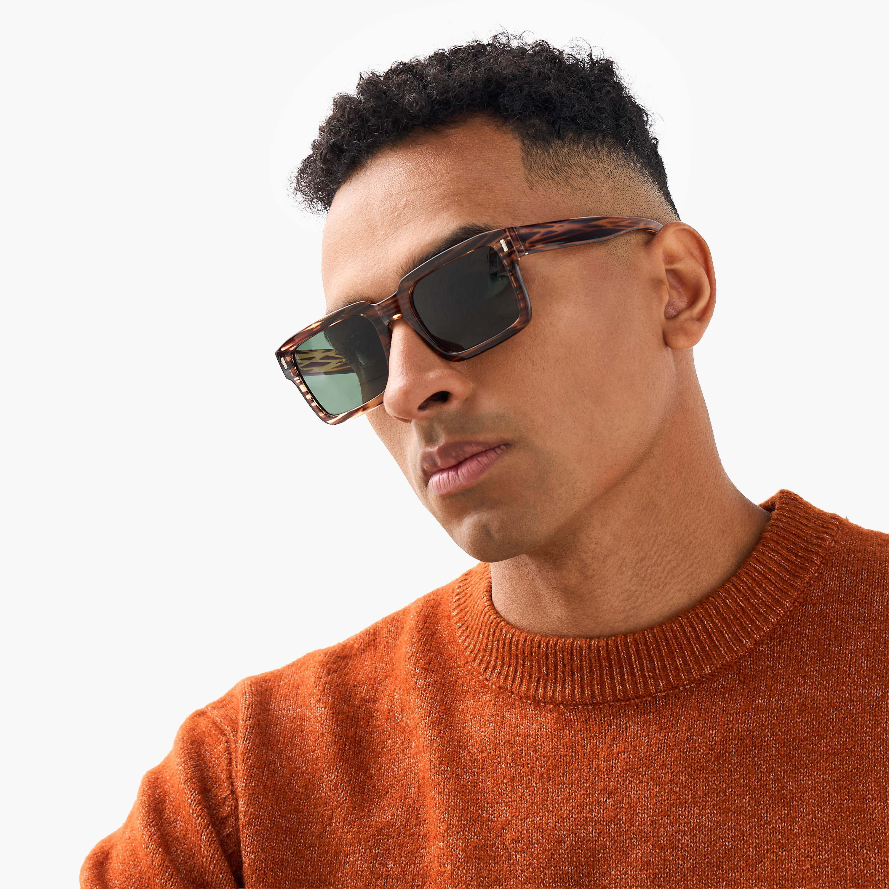 Men Square Grey Lens Sunglasses-men-sunglasses-image-2