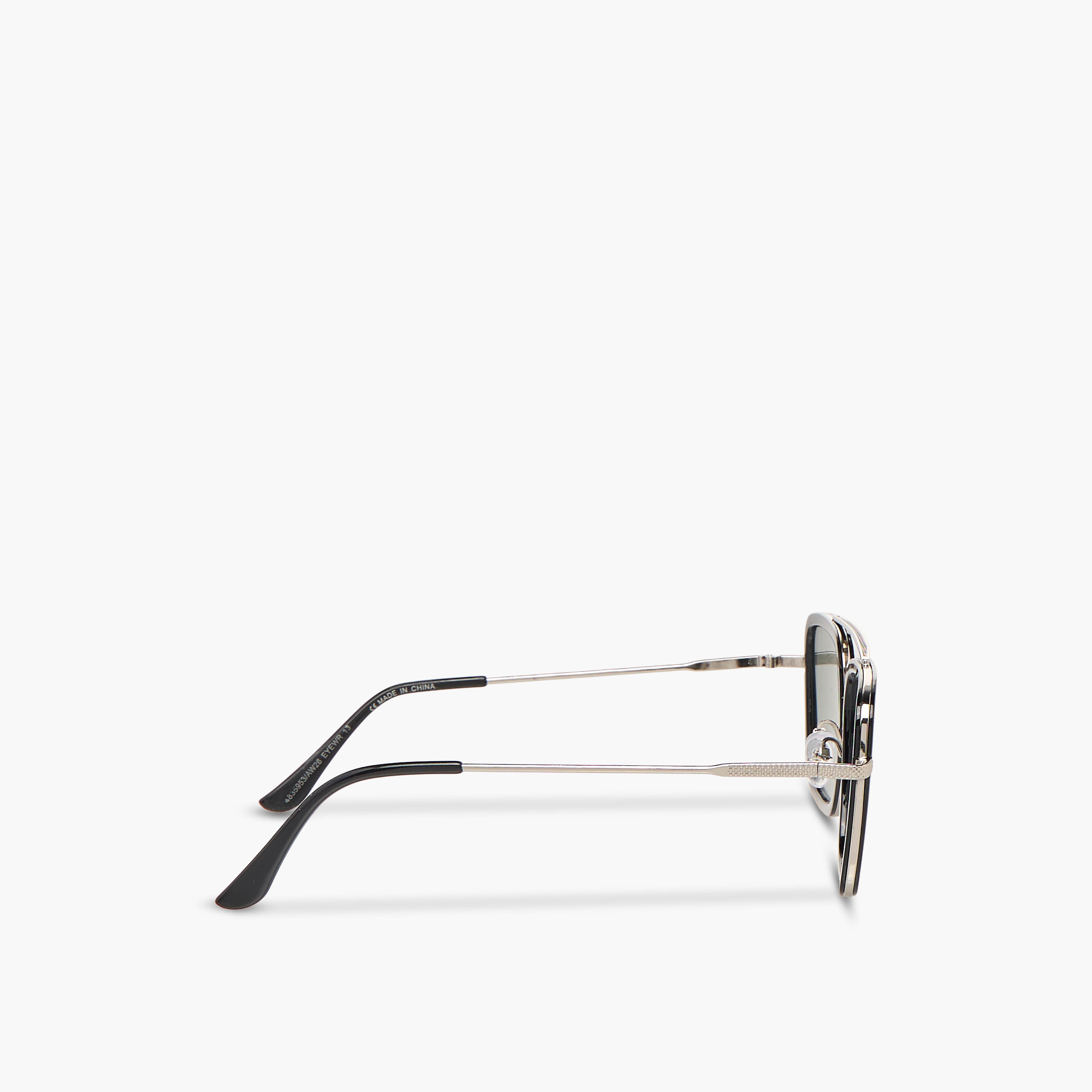 Men Square Frame Grey Lens Sunglasses-men-sunglasses-image-4