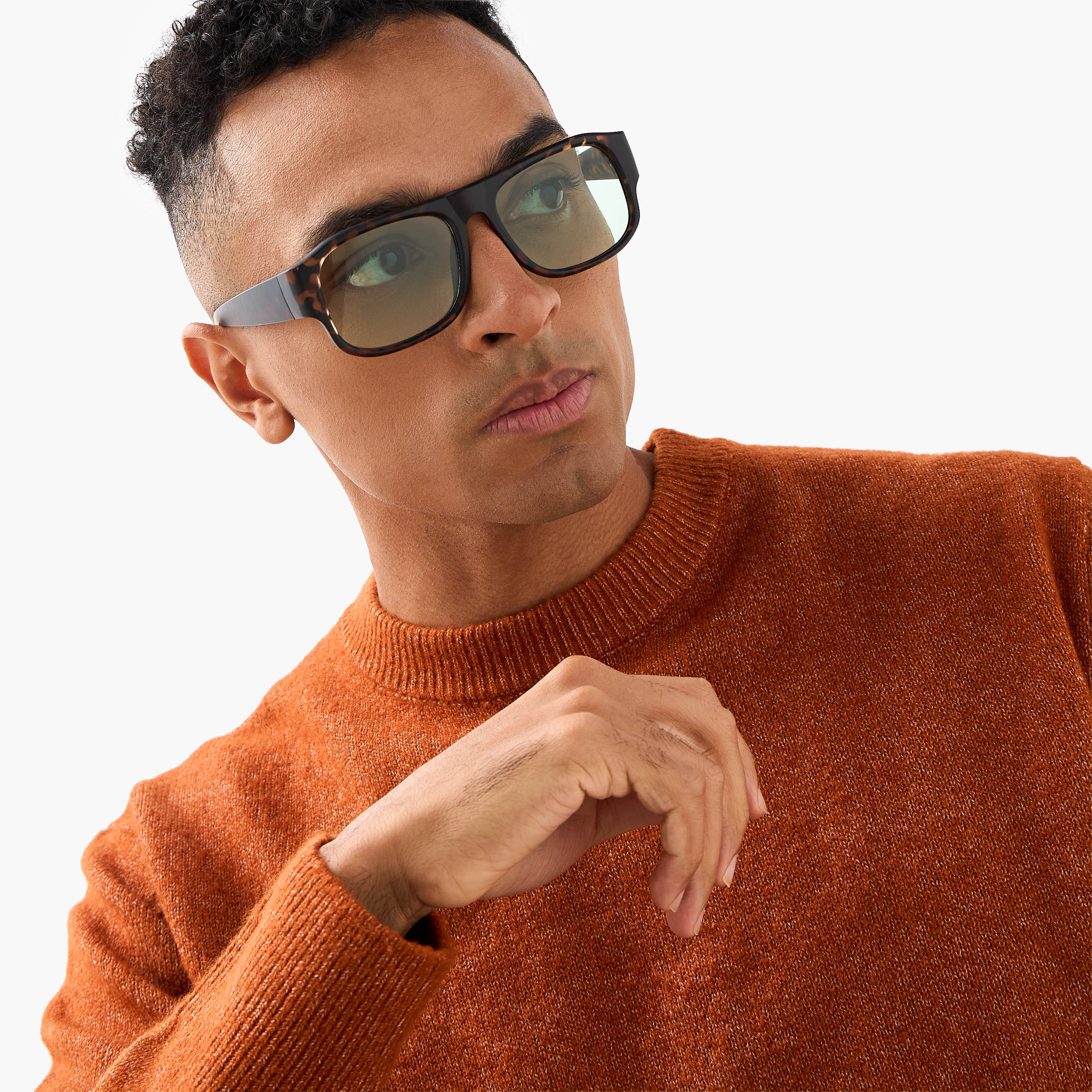 Men Square Grey Lens Sunglasses-men-sunglasses-image-2