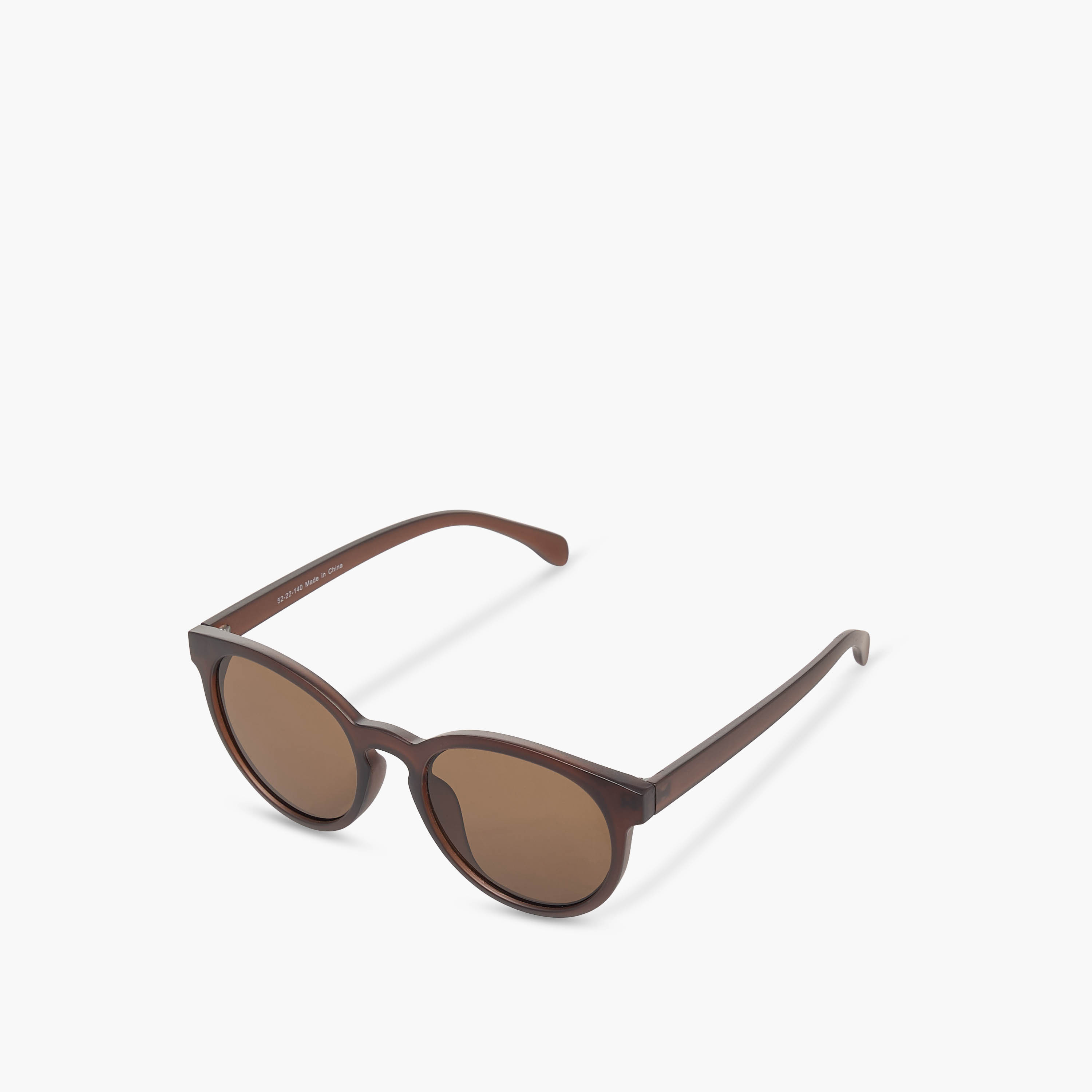 Men Round Brown Lens Sunglasses-men-sunglasses-image-1