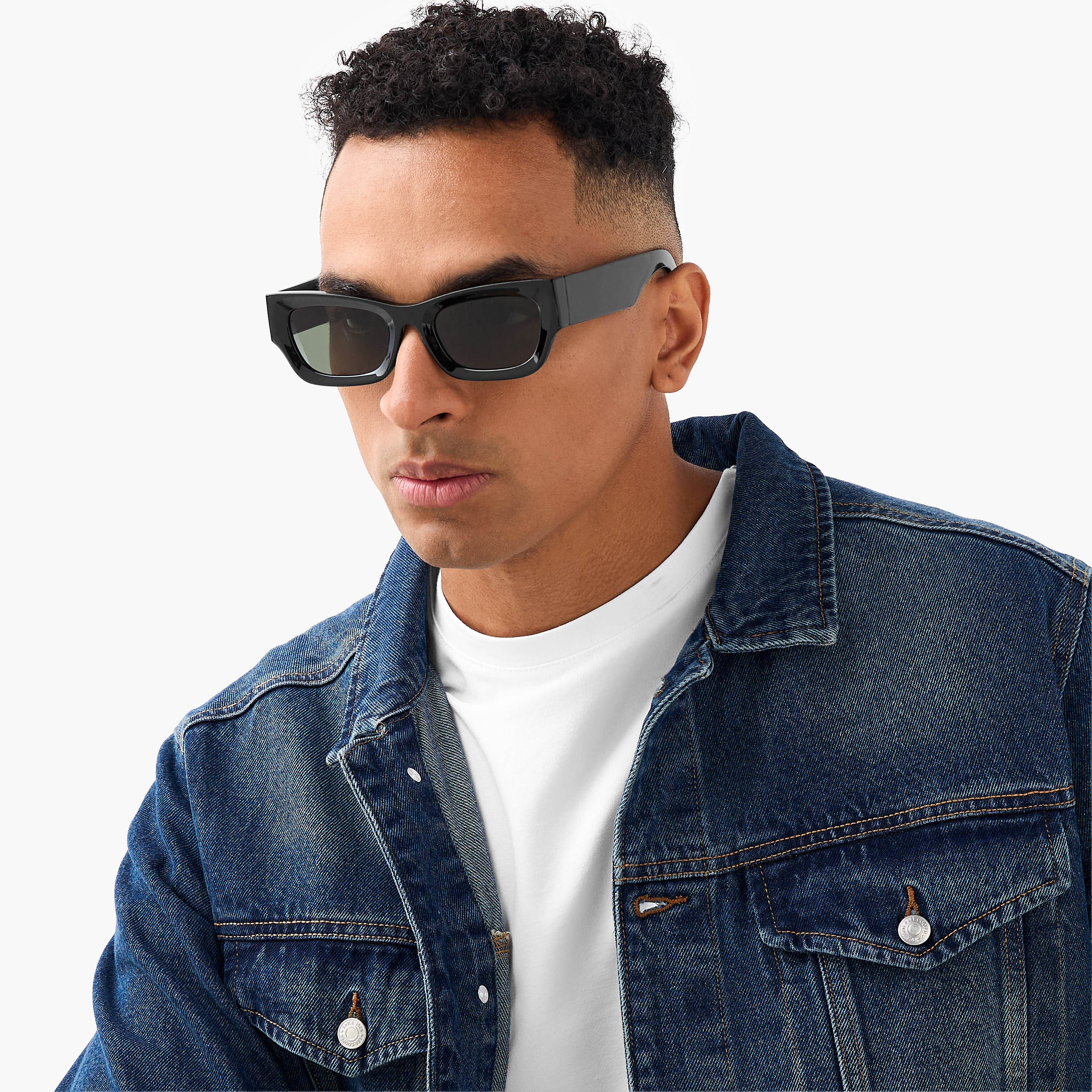 Men Rectangular Grey Lens Sunglasses-men-sunglasses-image-2