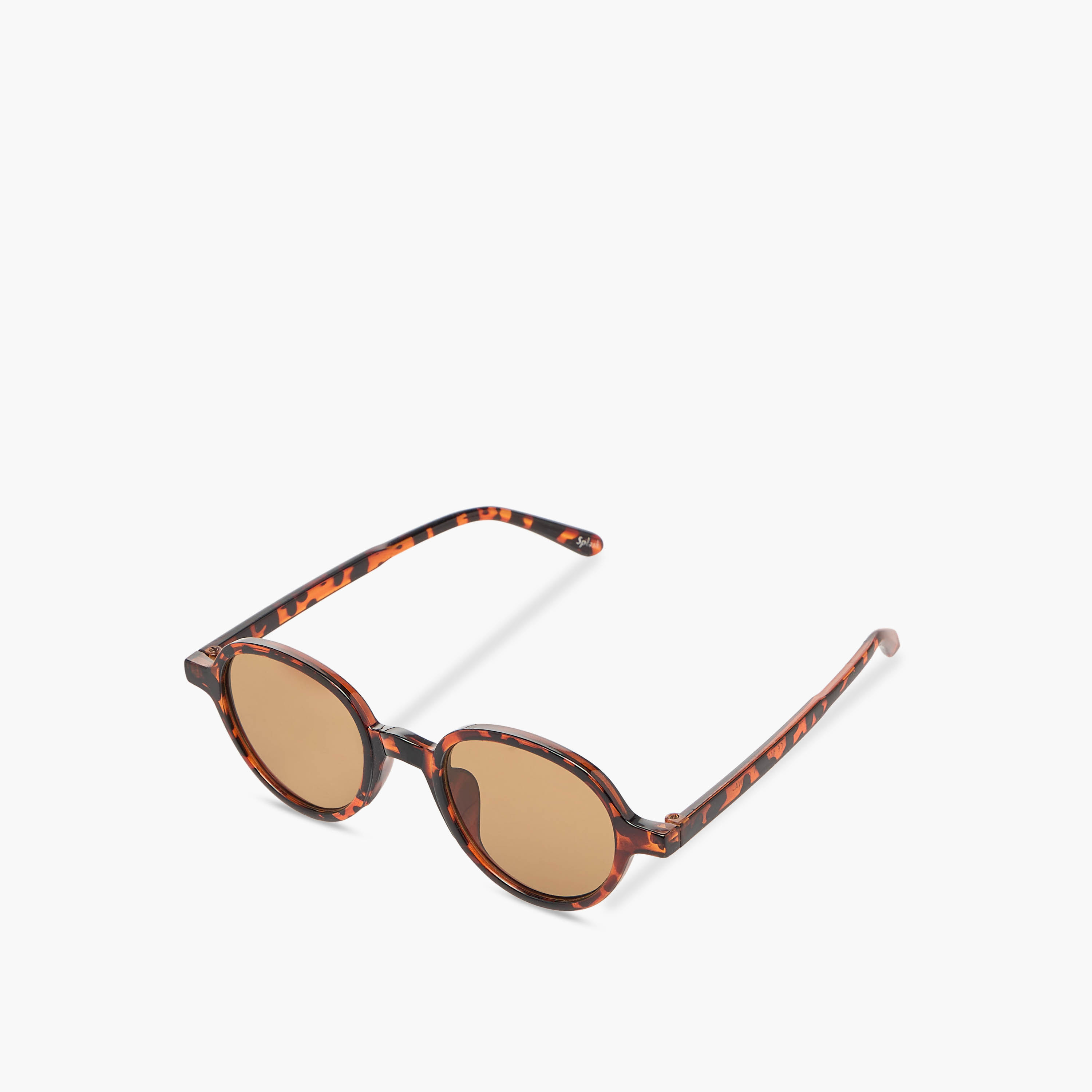Men Round Brown Lens Sunglasses-men-sunglasses-image-1