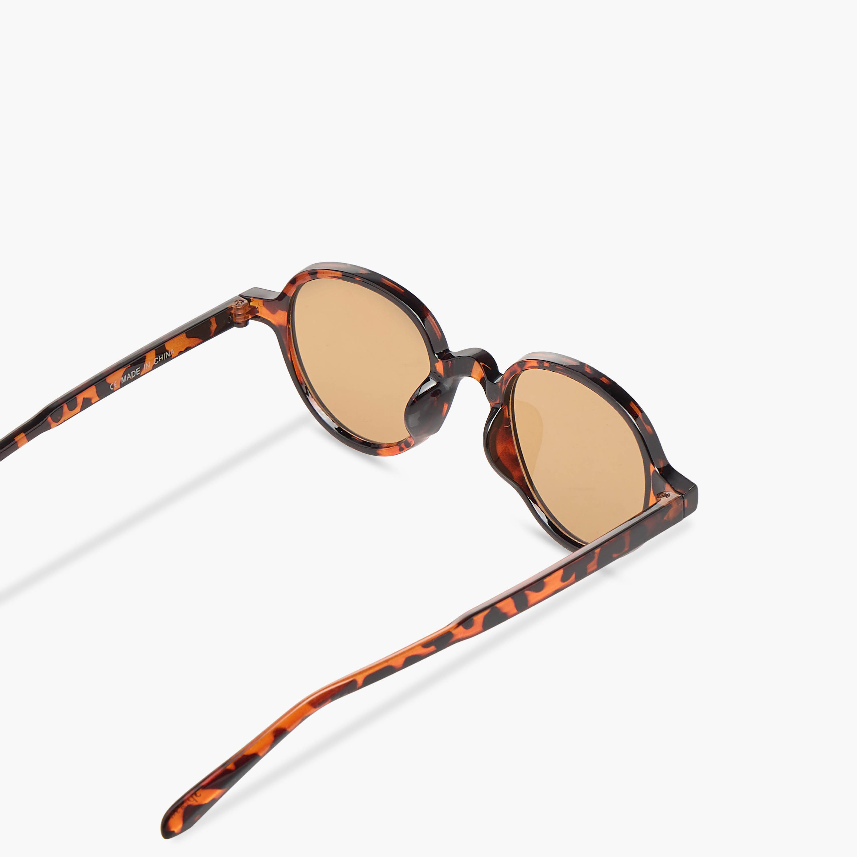 Men Round Brown Lens Sunglasses-men-sunglasses-image-5