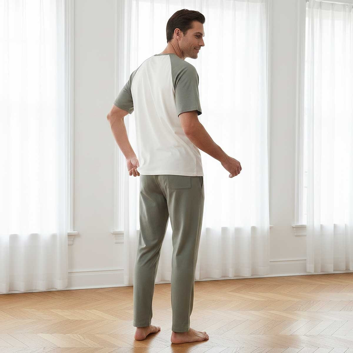 Cotton Raglan Sleeves Nightwear Set-men-clothing-nightwear-sets-image-4