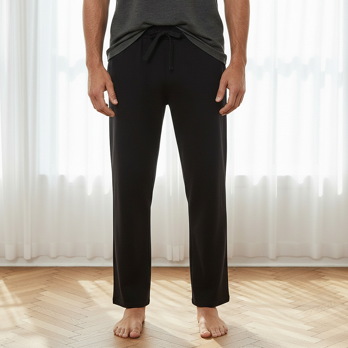 Textured Henley Neck Nightwear Set-men-clothing-nightwear-sets-image-5