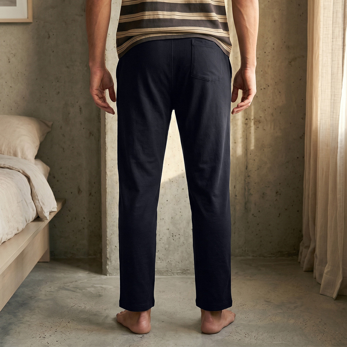 Striped Drawstring Waist Nightwear Set-men-clothing-nightwear-sets-image-6