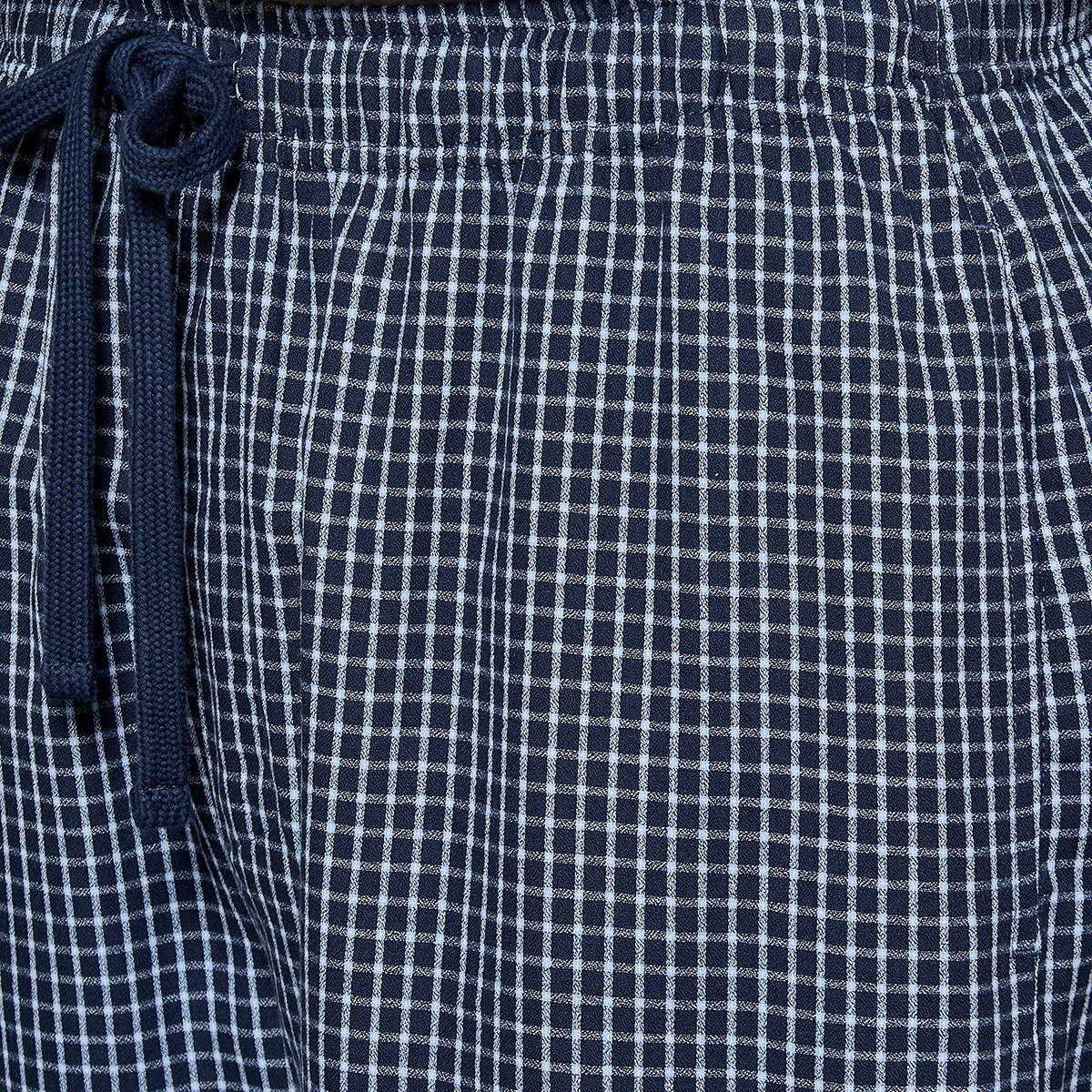 Men Cotton Checked Drawstring Waist Nightwear Set-men-clothing-nightwear-sets-image-6