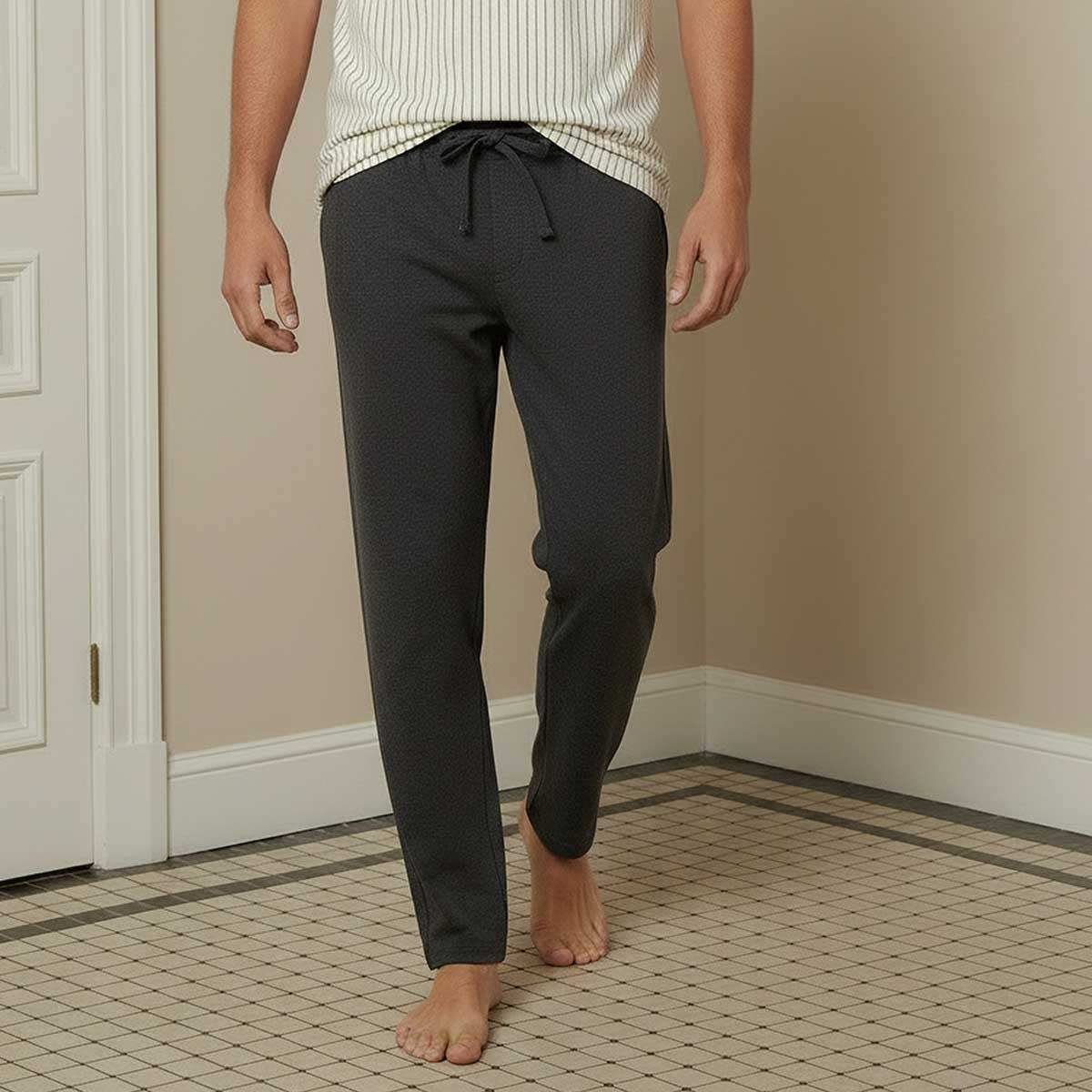Cotton Striped Drawstring Closure Nightwear Set-men-clothing-nightwear-sets-image-5