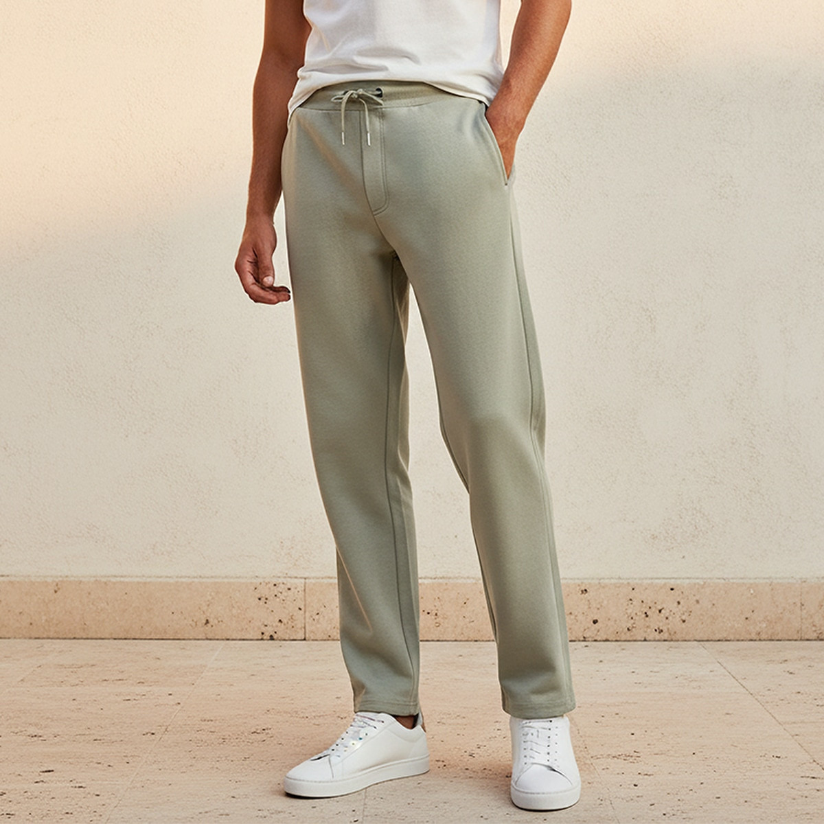 Men Regular Fit Joggers with Pockets-men-clothing-bottoms-joggers-image-1