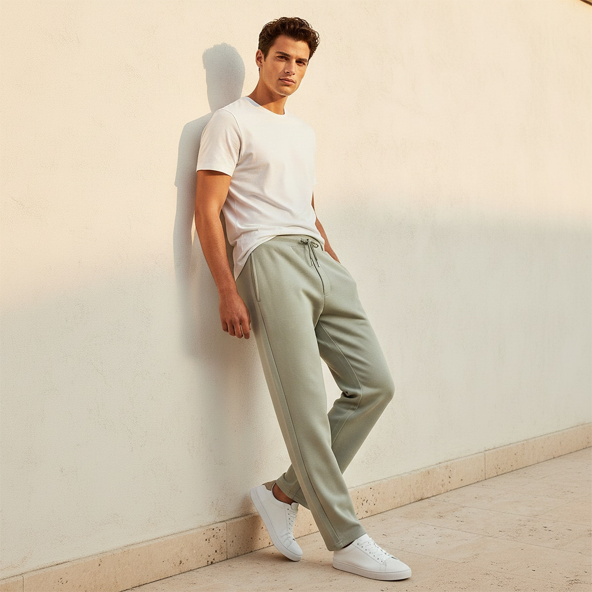Men Regular Fit Joggers with Pockets-men-clothing-bottoms-joggers-image-3