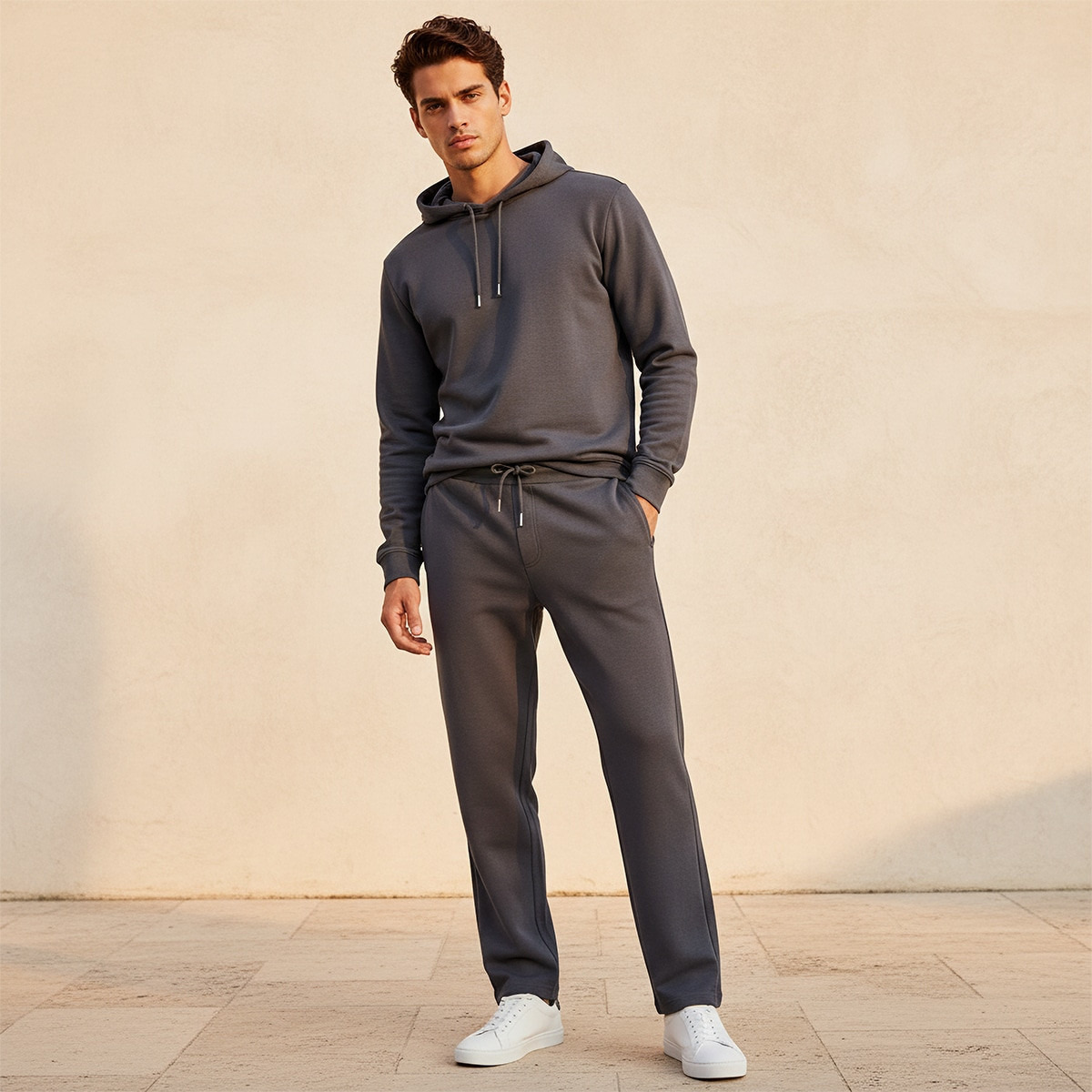 Men Regular Fit Joggers with Pockets-men-clothing-bottoms-joggers-image-3