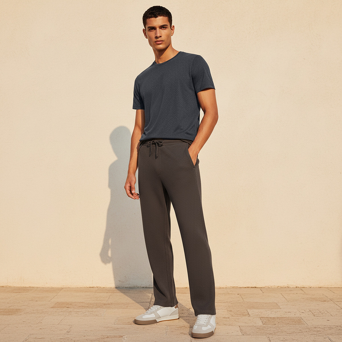 Men Textured Pyjamas-men-clothing-nightwear-pyjamaandshorts-image-3