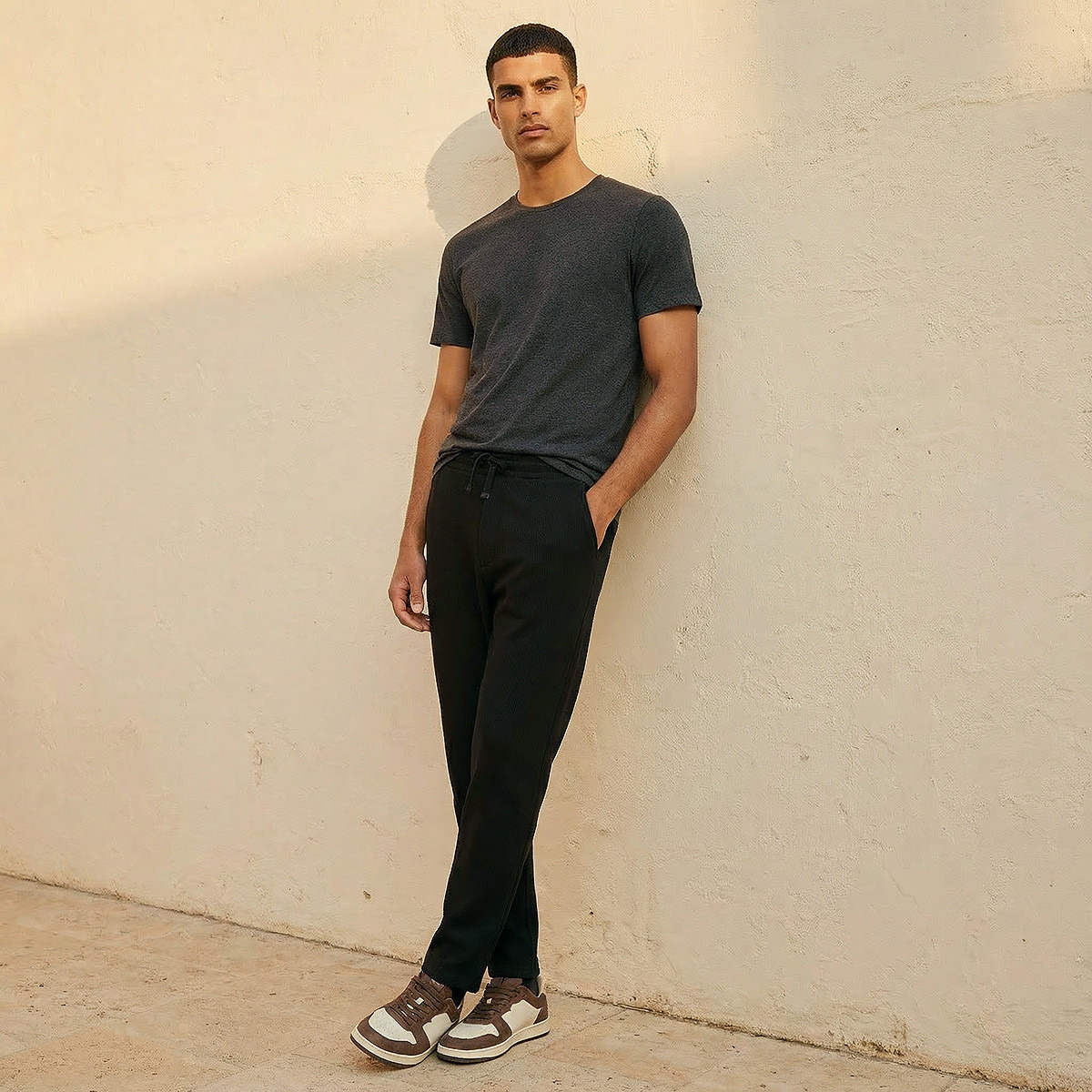 Men Textured Pyjamas-men-clothing-nightwear-pyjamaandshorts-image-3
