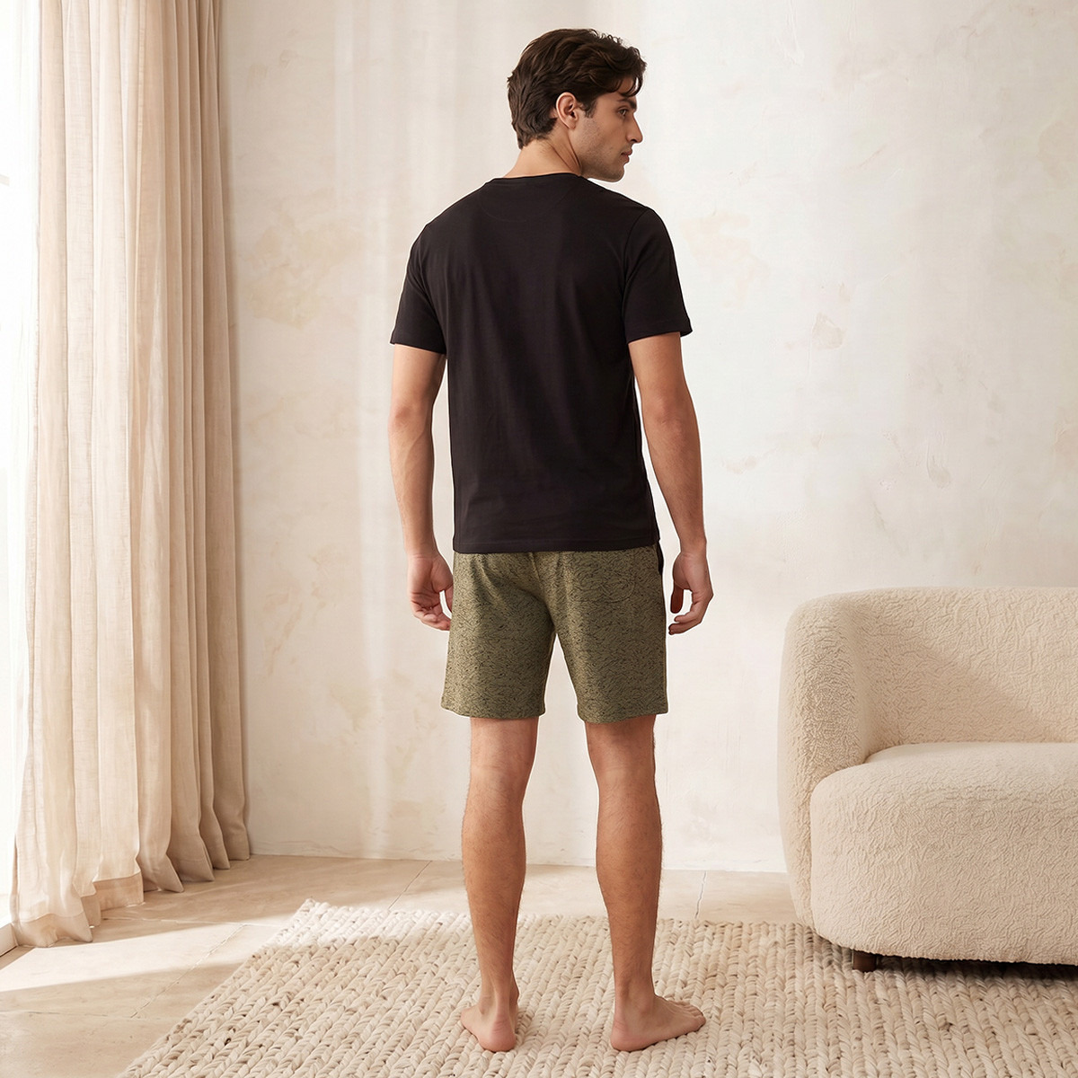 Men Cotton Printed Drawstring Waist Nightwear Set-men-clothing-nightwear-sets-image-4