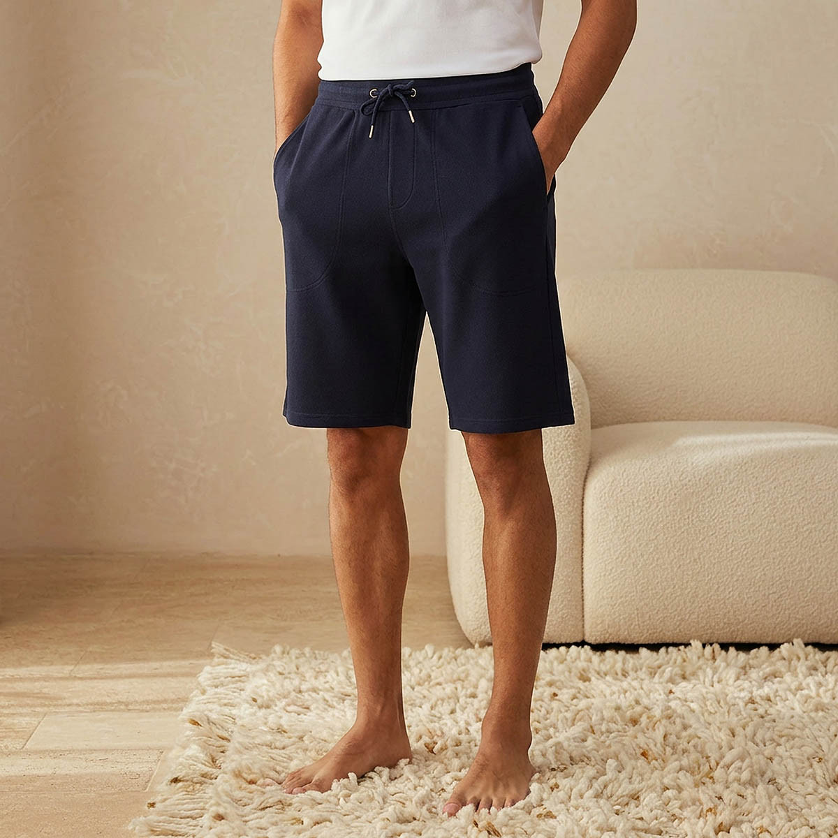 شورت قطني مريح للرجال بقصة عادية-men-clothing-nightwear-pyjamaandshorts-image-1