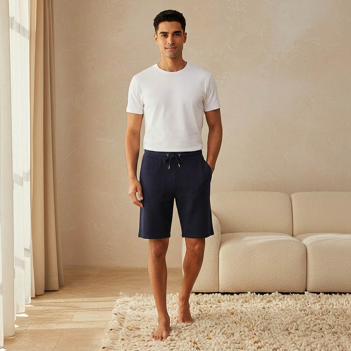 شورت قطني مريح للرجال بقصة عادية-men-clothing-nightwear-pyjamaandshorts-image-3