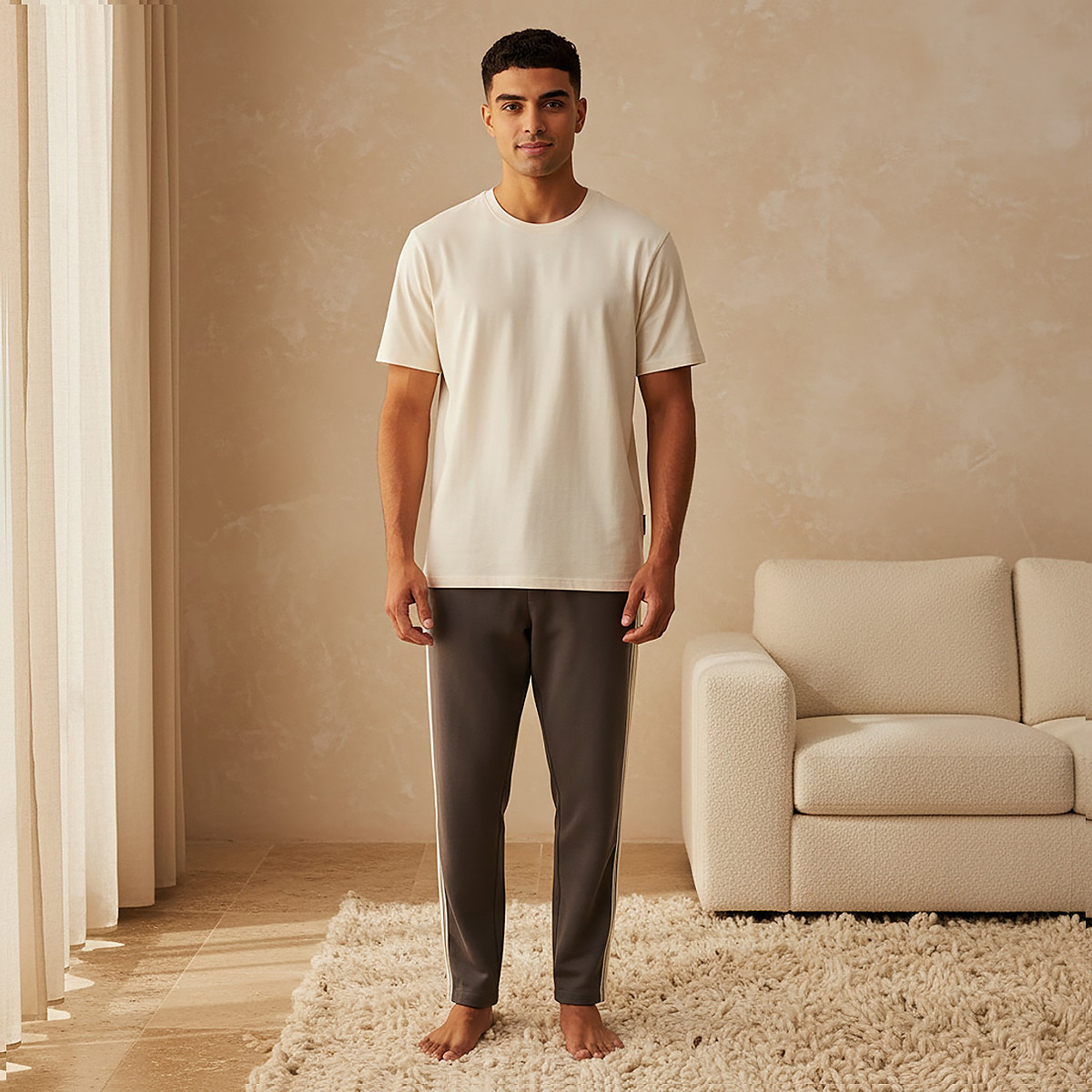 بنطلون بيجاما بتفاصيل شريط وجيب-men-clothing-nightwear-pyjamaandshorts-image-3