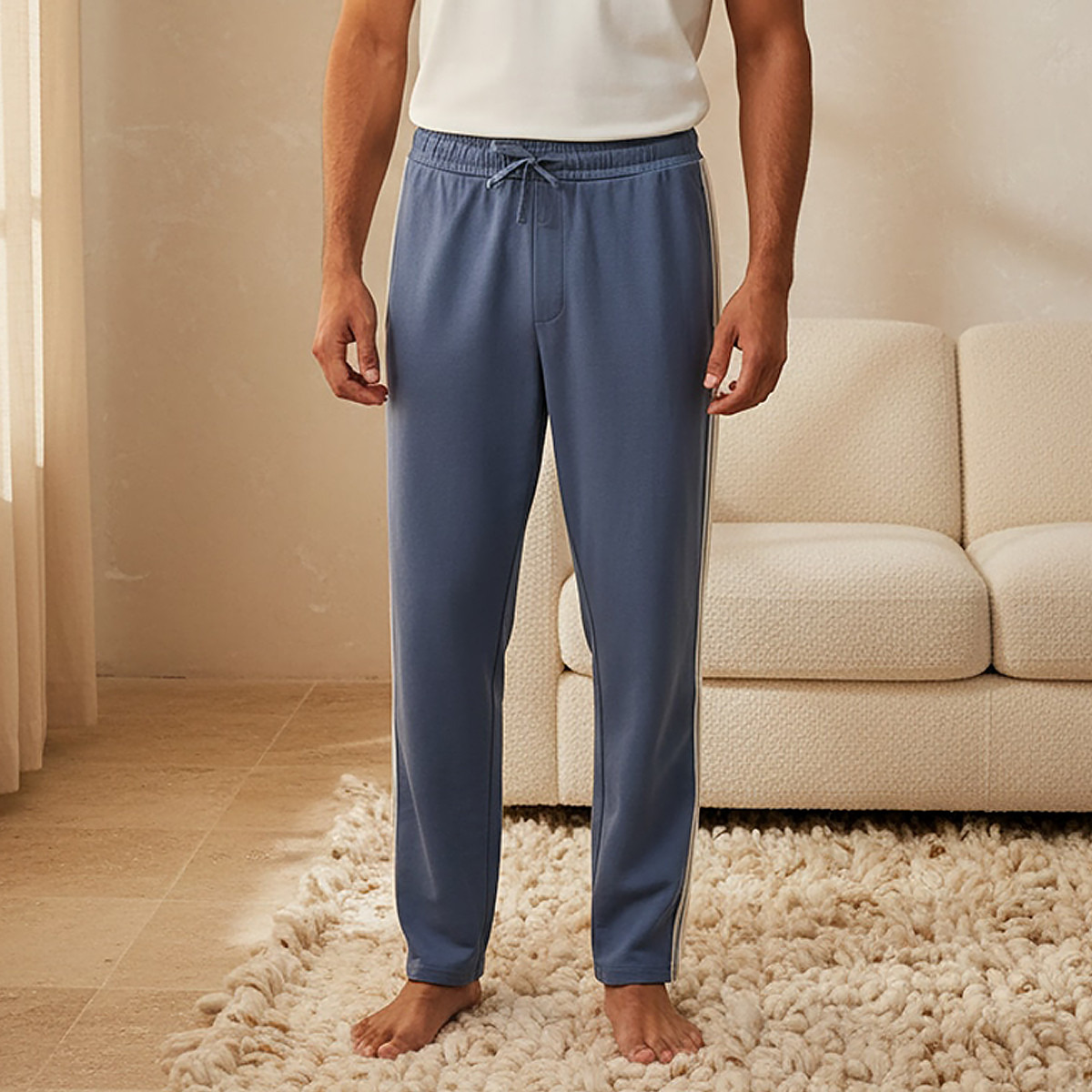 بنطلون بيجاما بتفاصيل شريط وجيب-men-clothing-nightwear-pyjamaandshorts-image-1